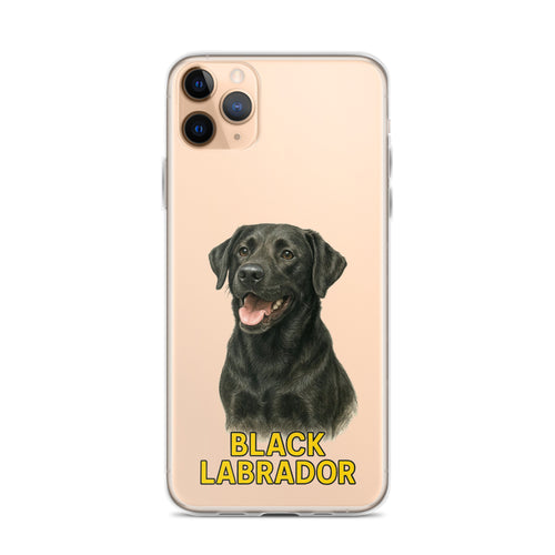 Black Labrador Clear Case for iPhone