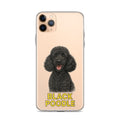 Black Poodle Clear Case for iPhone