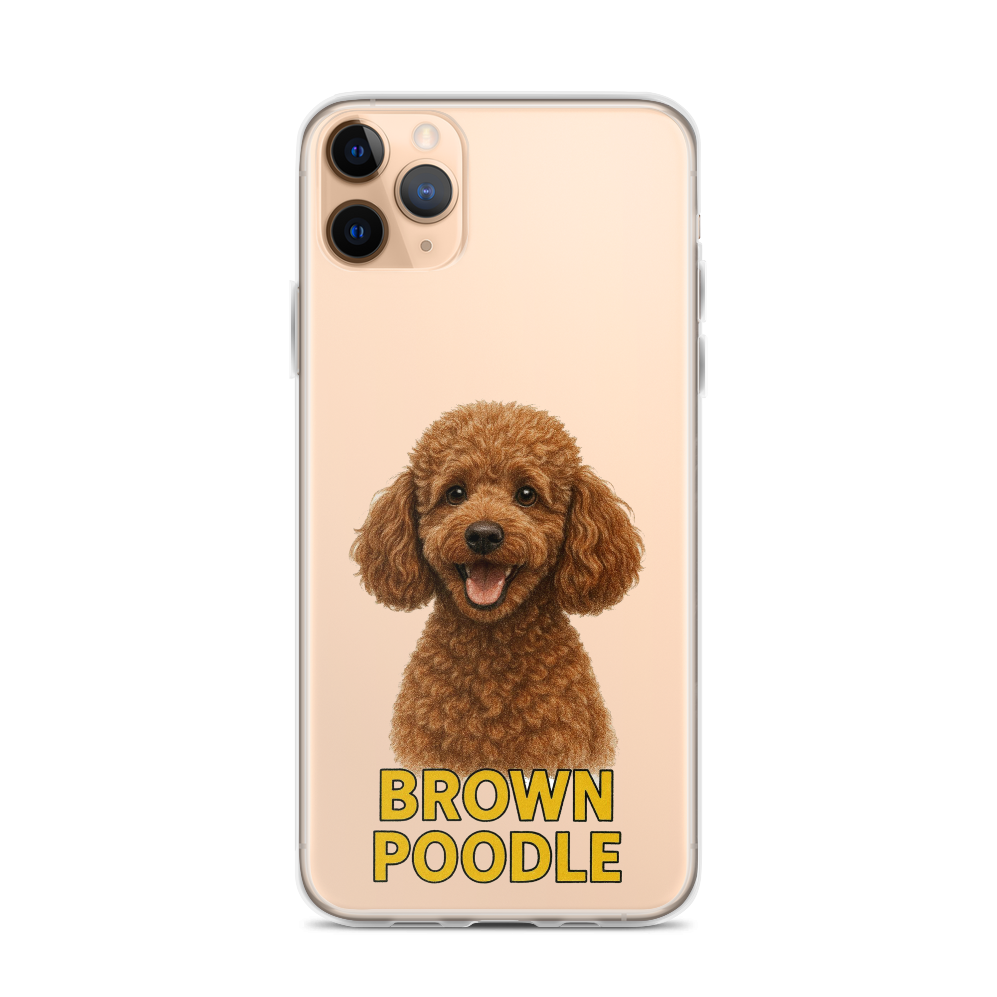 Brown Poodle Clear Case for iPhone