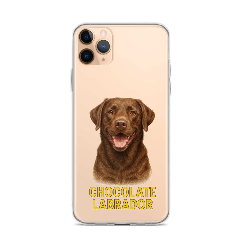 Chocolate Labrador Clear Case for iPhone