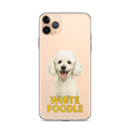 White Poodle Clear Case for iPhone