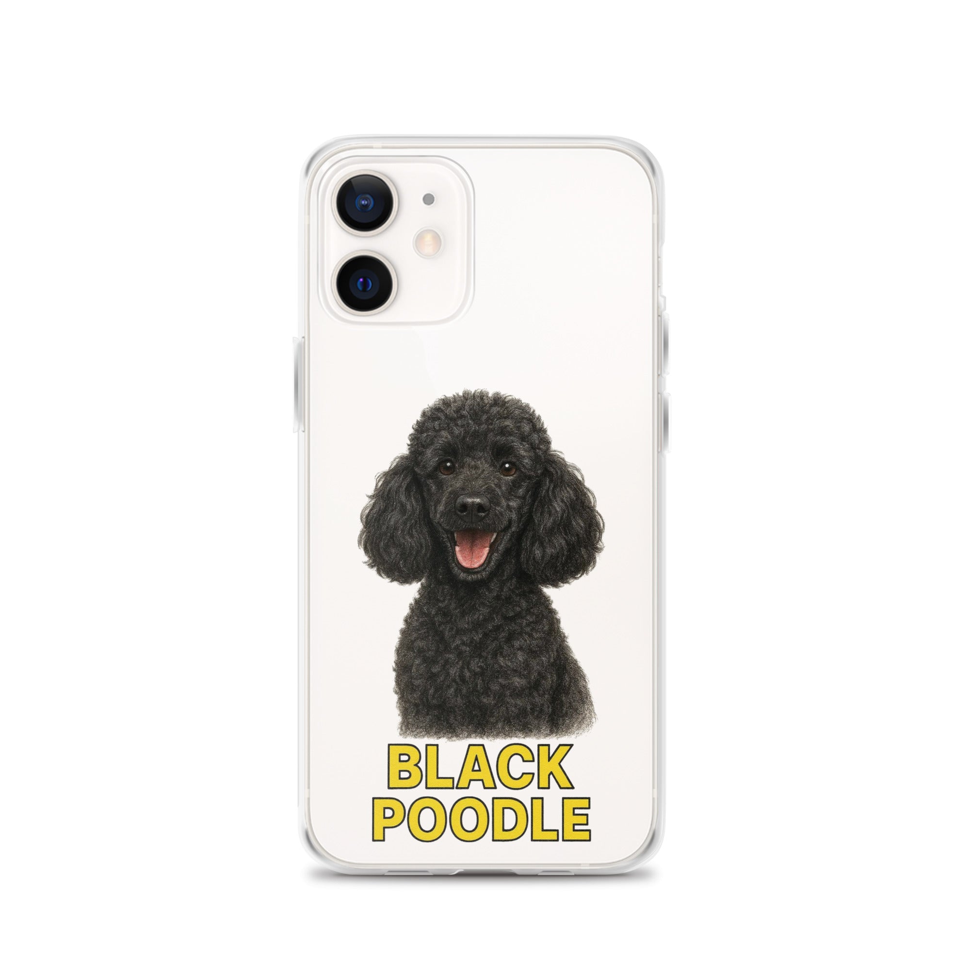 Black Poodle Clear Case for iPhone