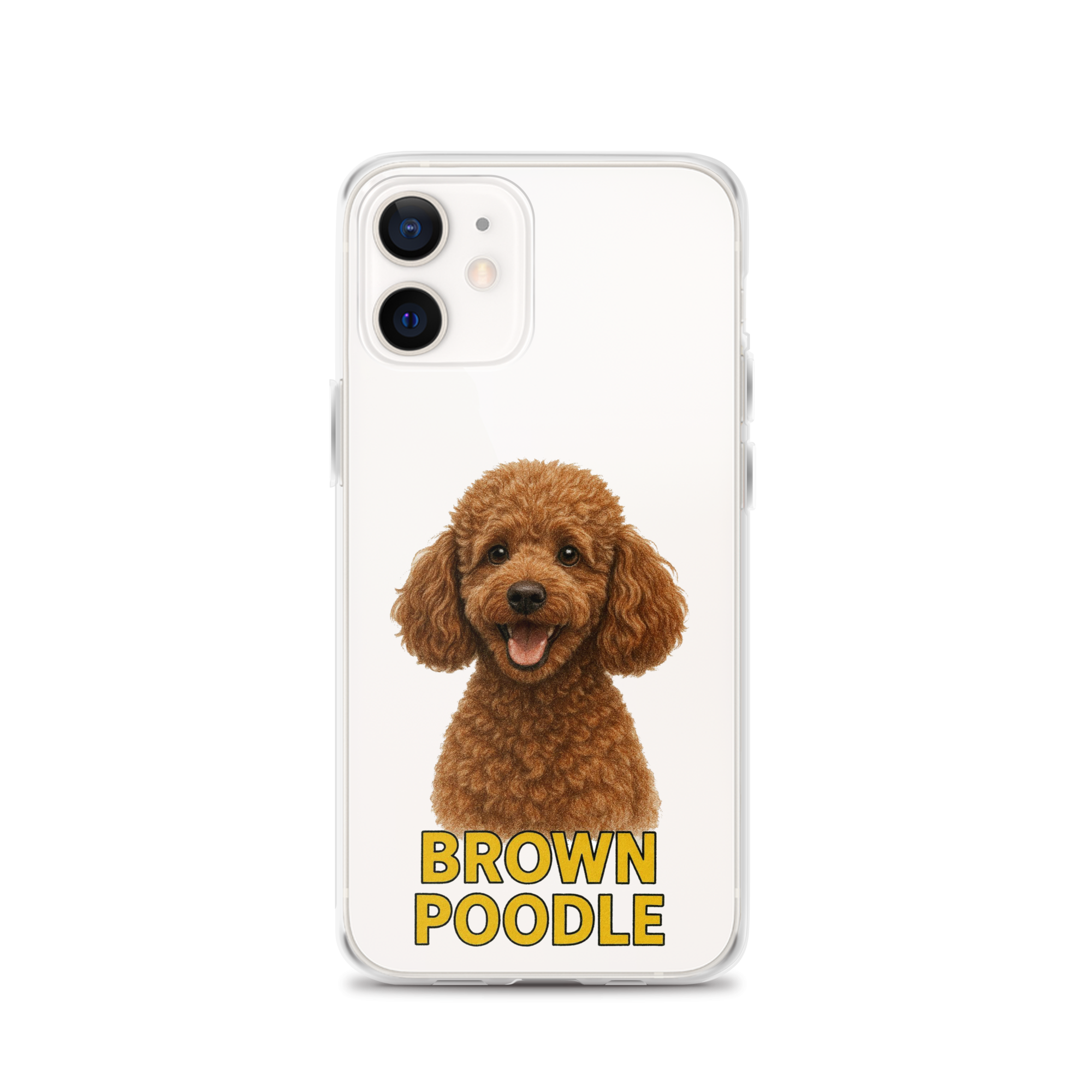 Brown Poodle Clear Case for iPhone