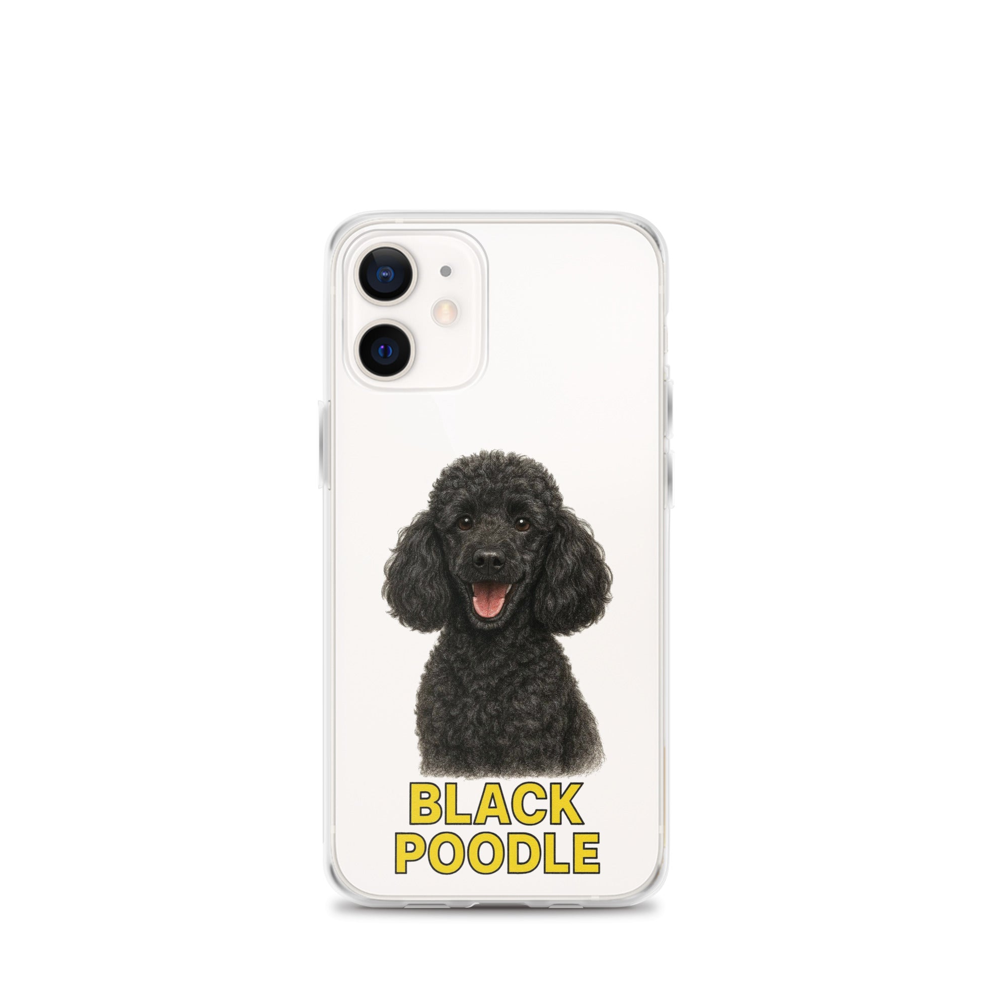 Black Poodle Clear Case for iPhone