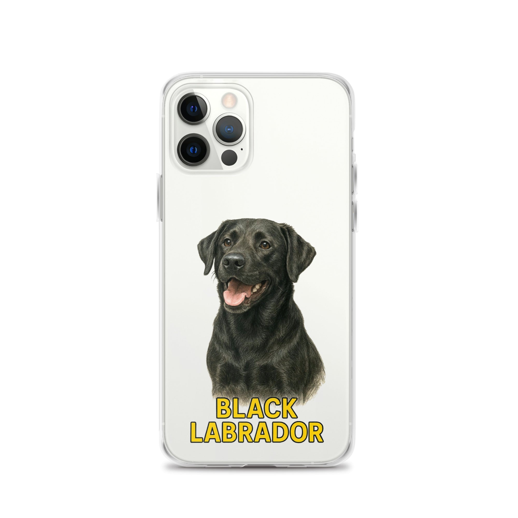 Black Labrador Clear Case for iPhone