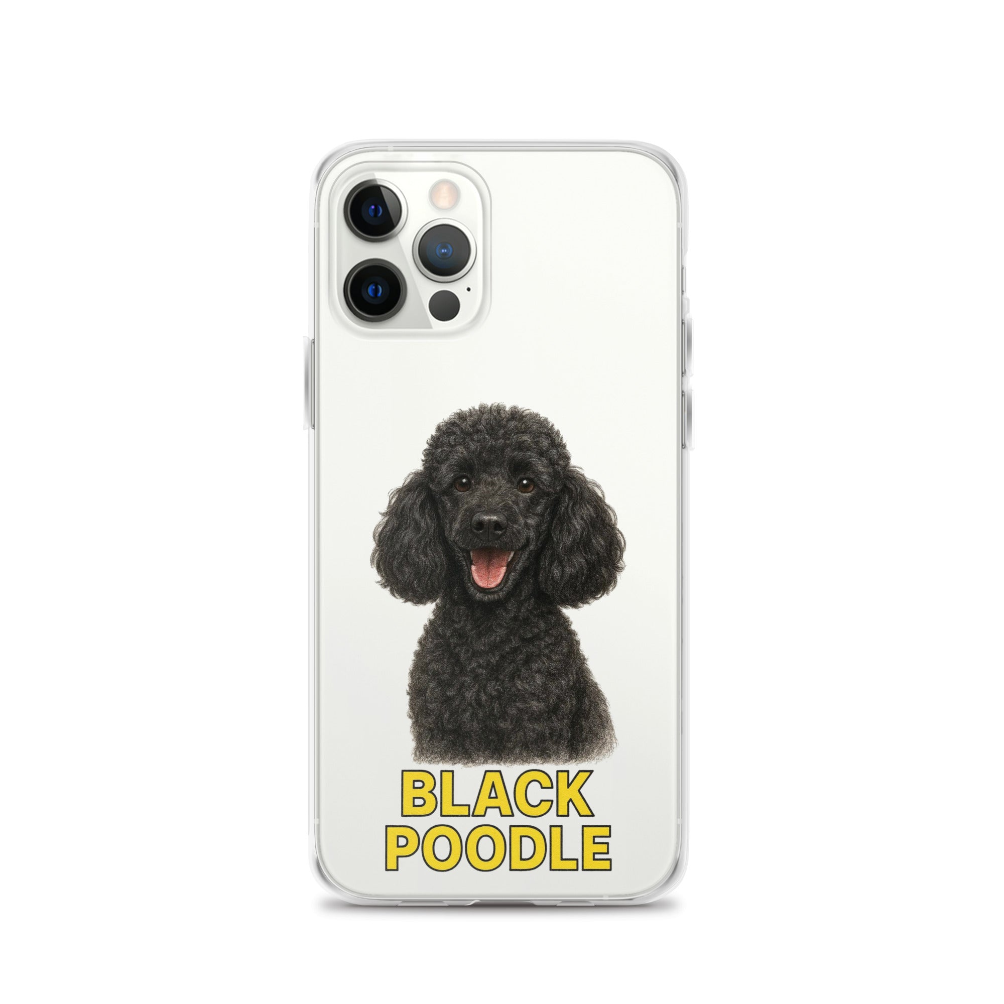 Black Poodle Clear Case for iPhone