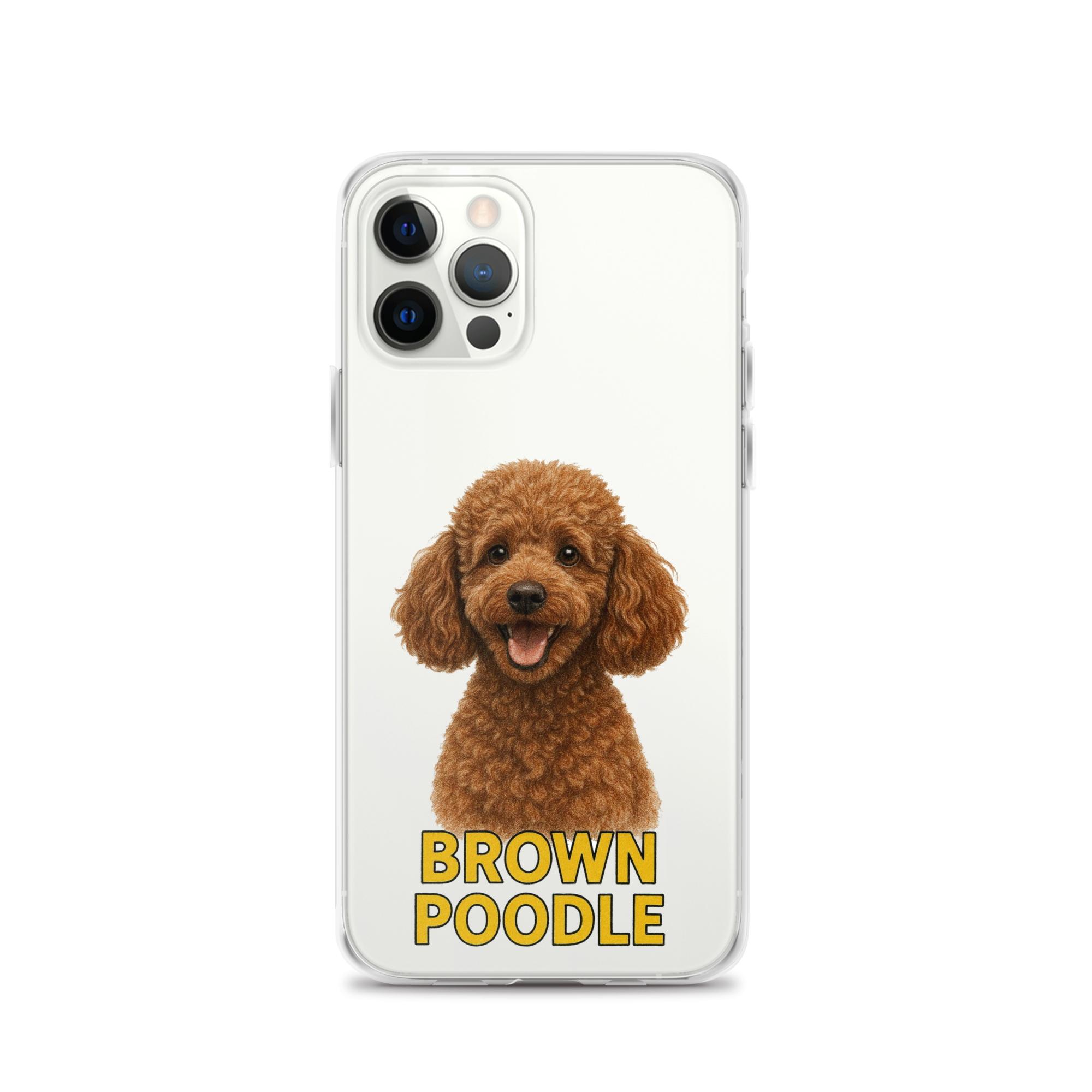 Brown Poodle Clear Case for iPhone