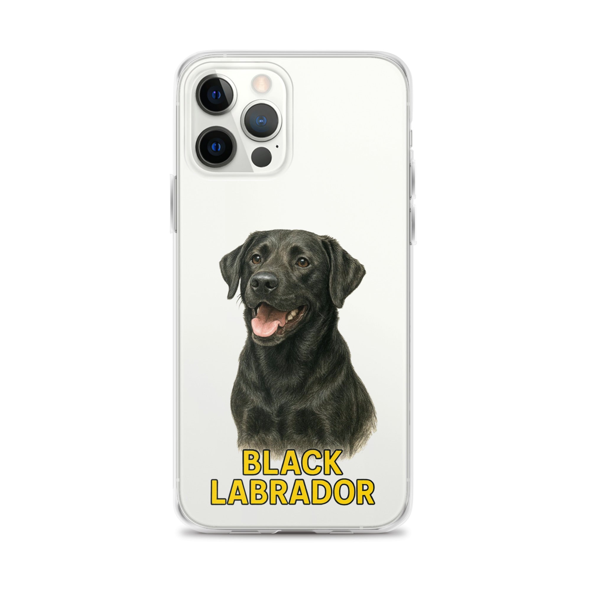 Black Labrador Clear Case for iPhone