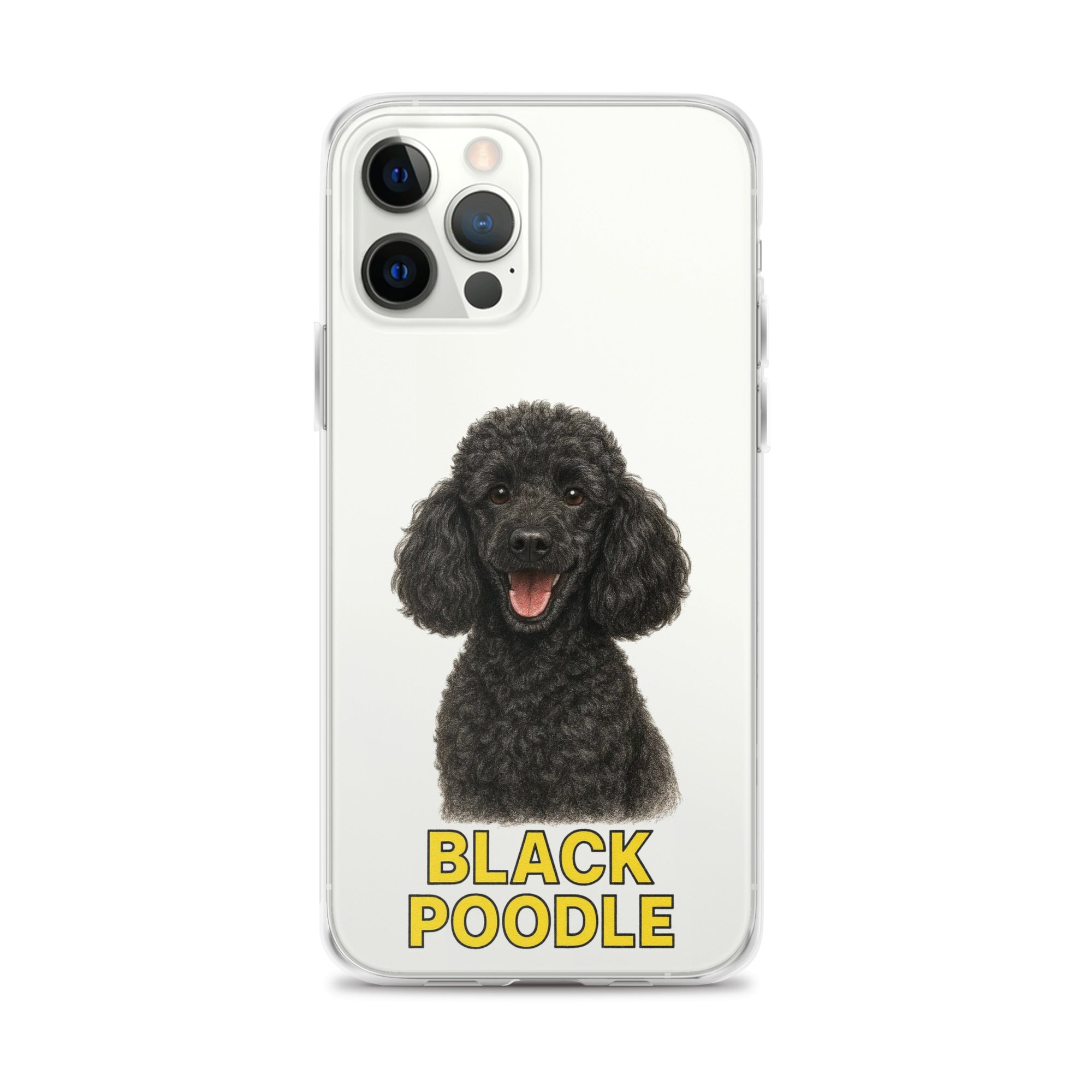 Black Poodle Clear Case for iPhone