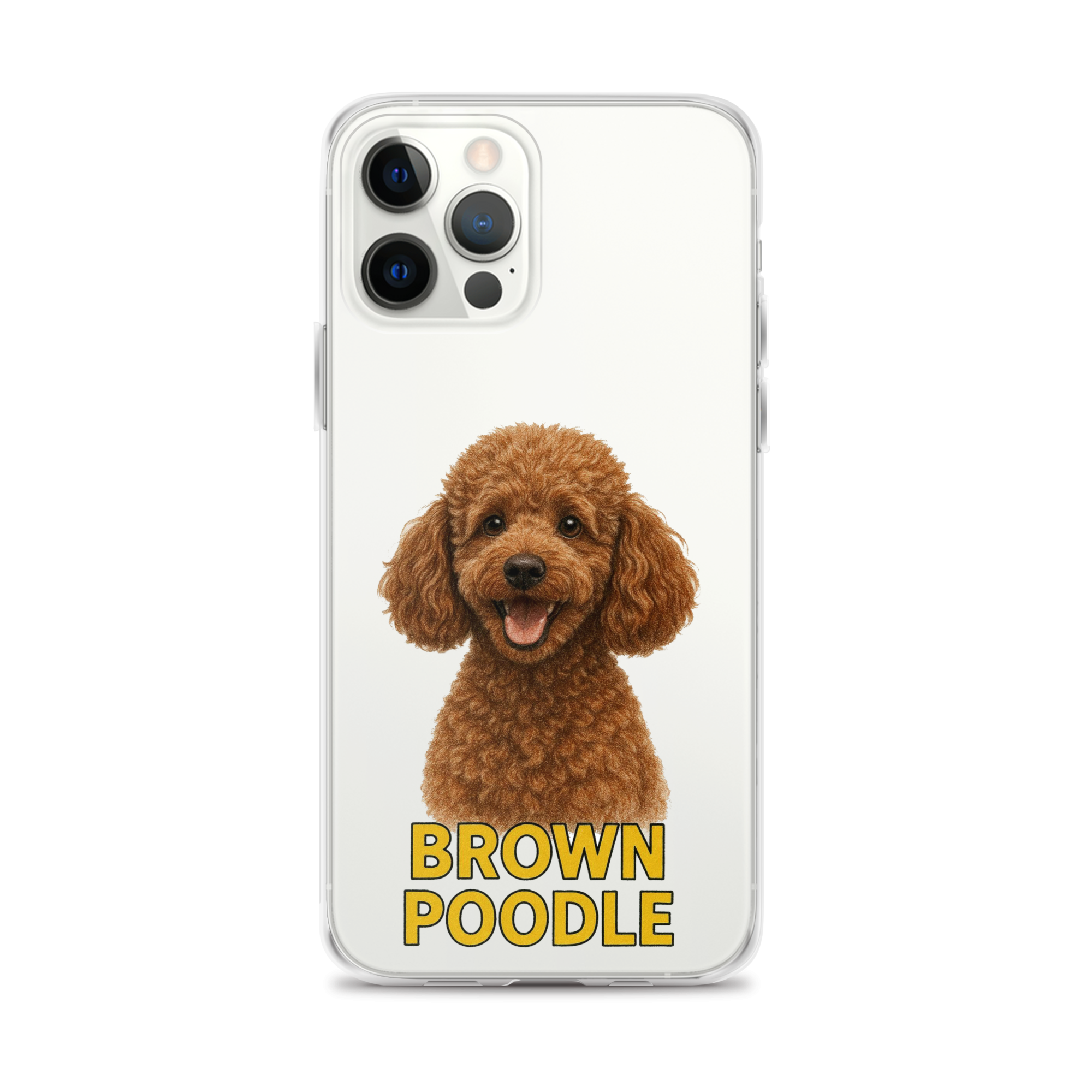 Brown Poodle Clear Case for iPhone