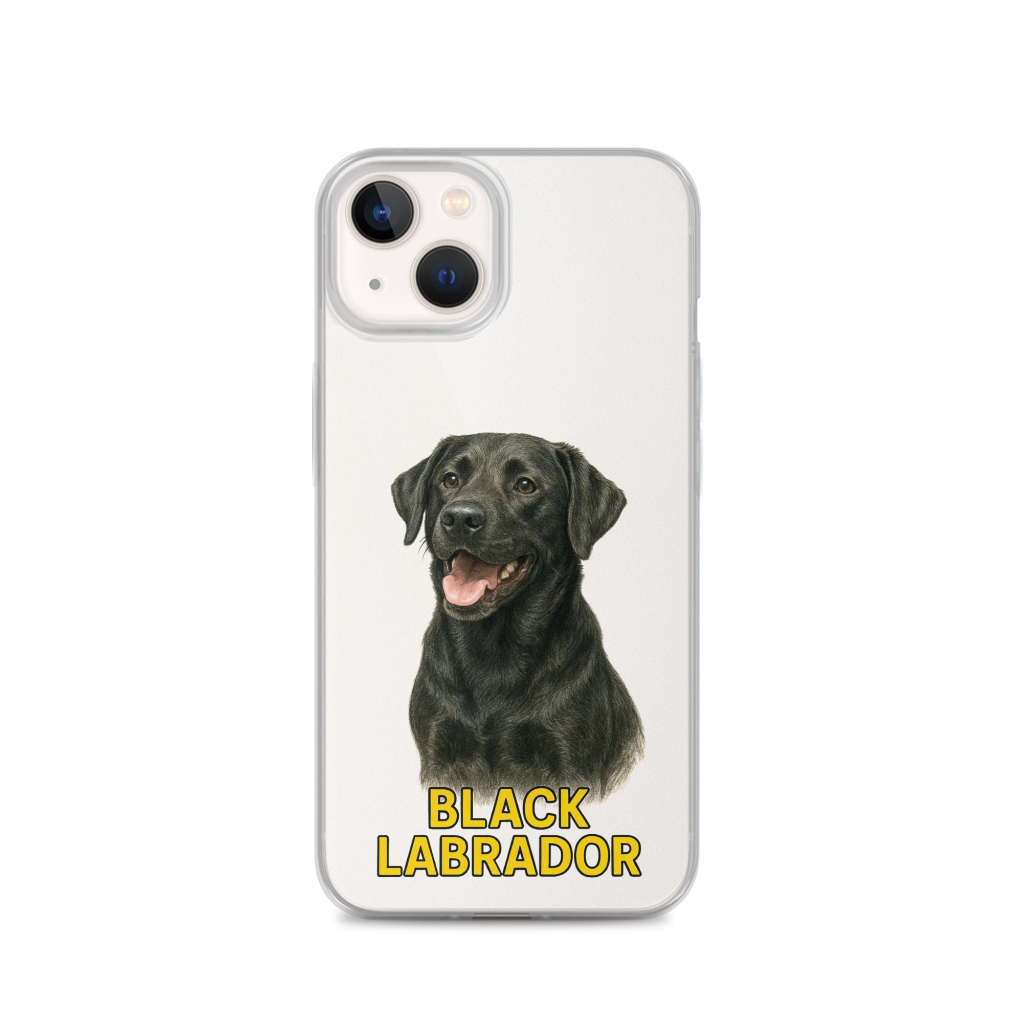 Black Labrador Clear Case for iPhone