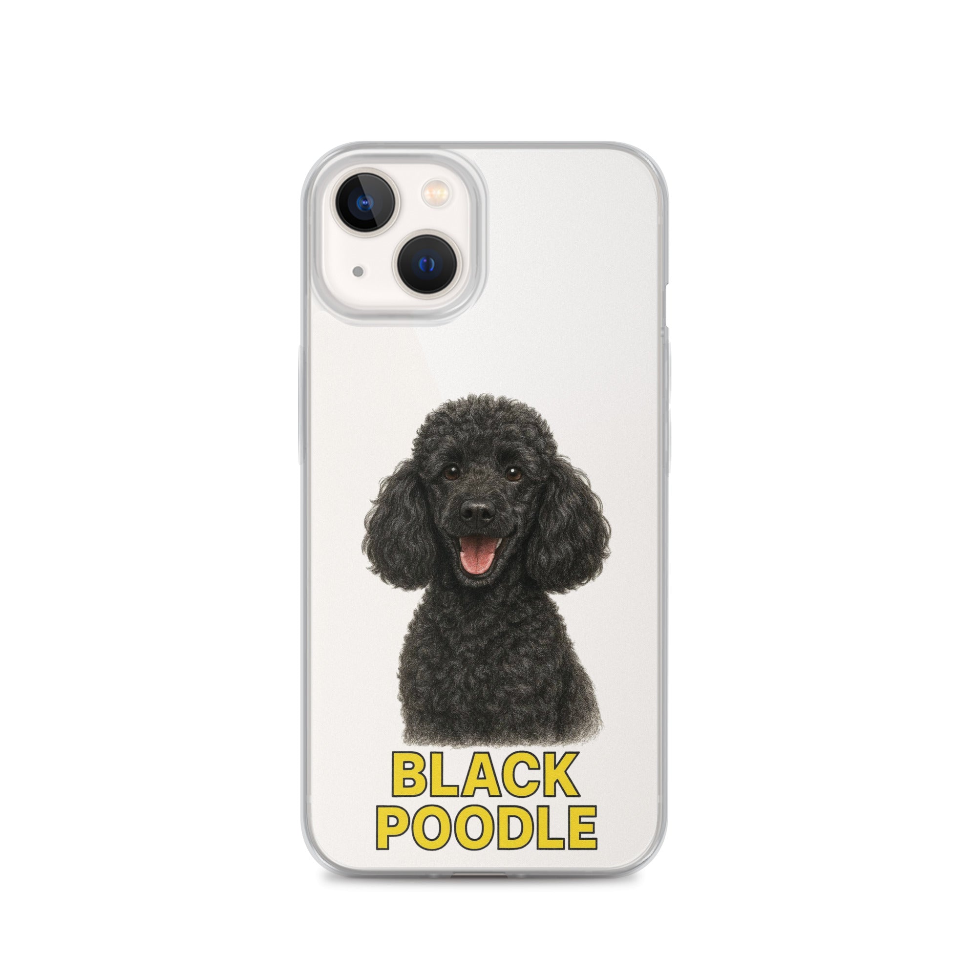 Black Poodle Clear Case for iPhone
