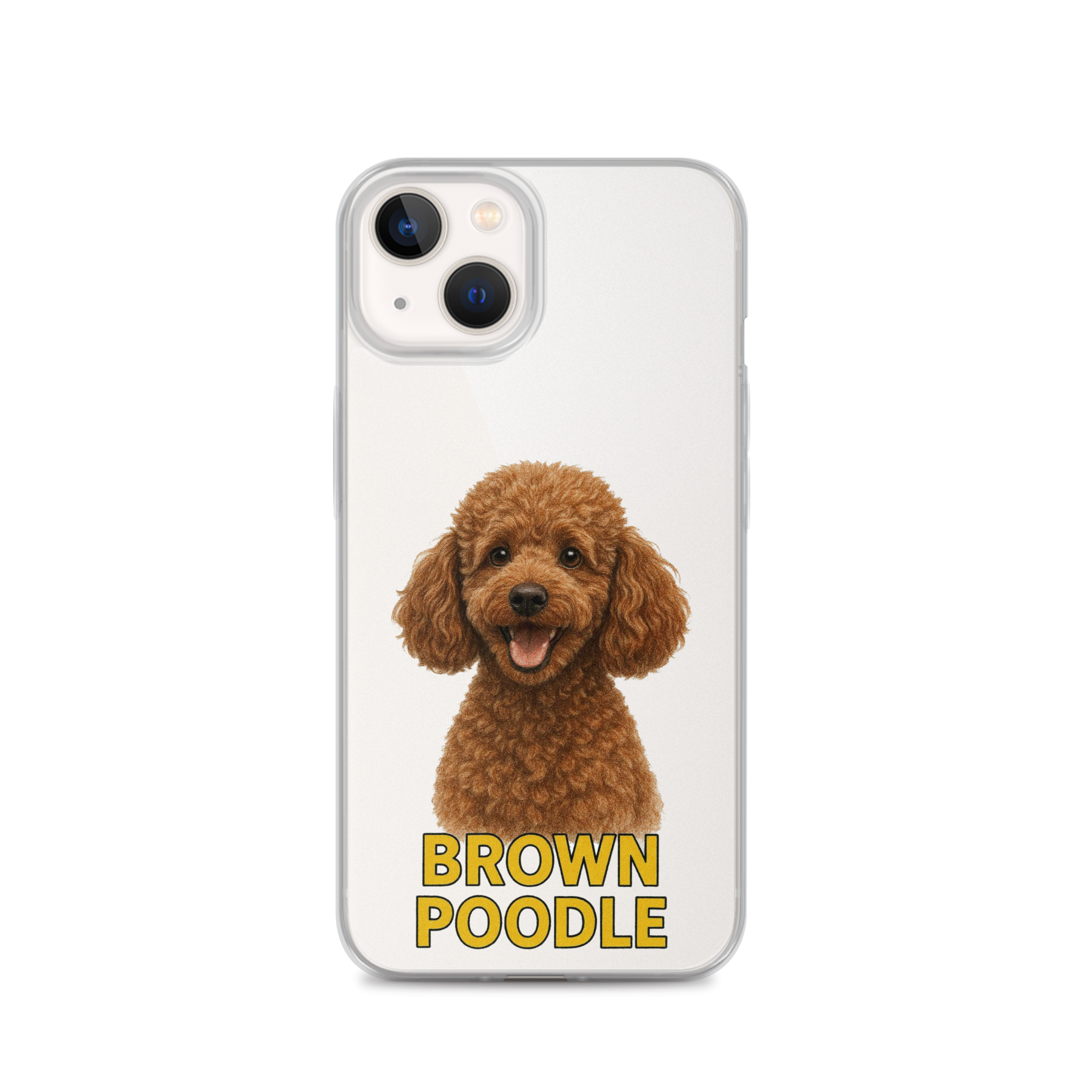 Brown Poodle Clear Case for iPhone