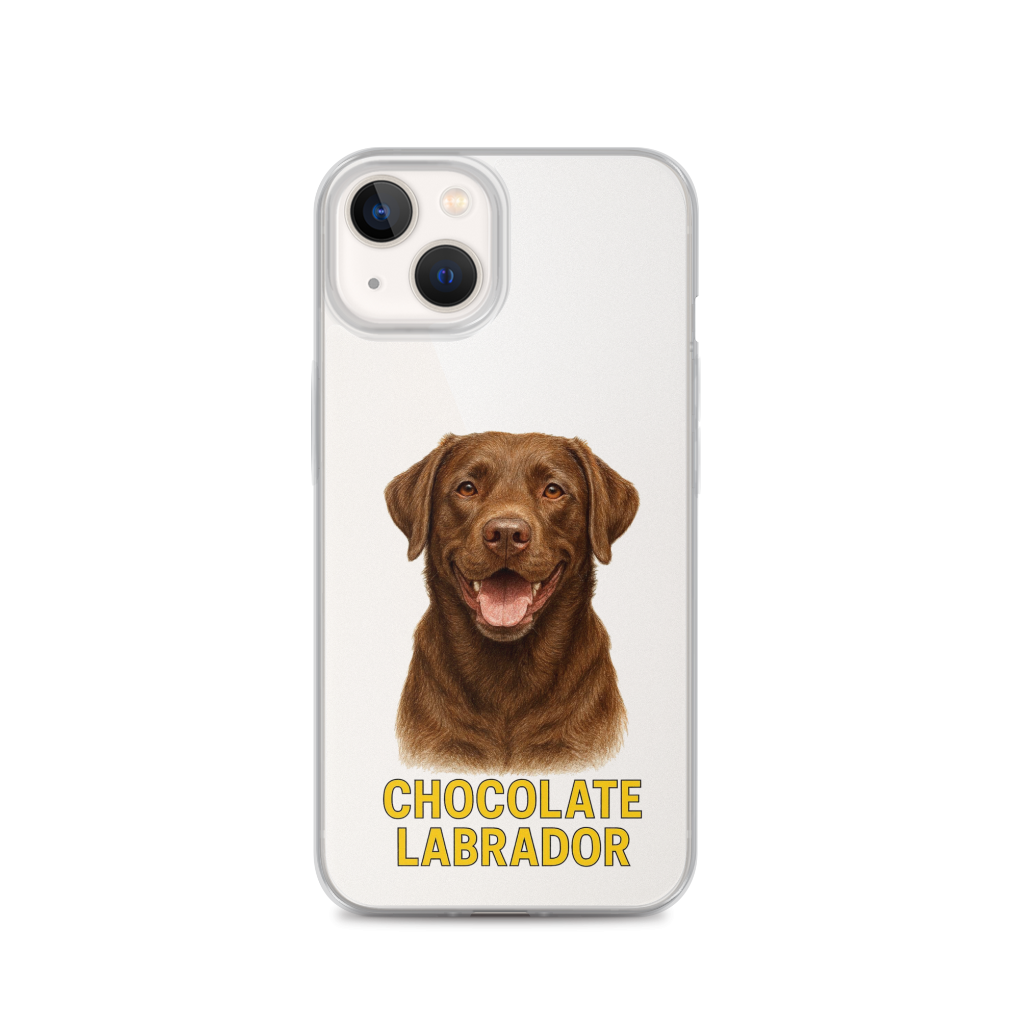 Chocolate Labrador Clear Case for iPhone