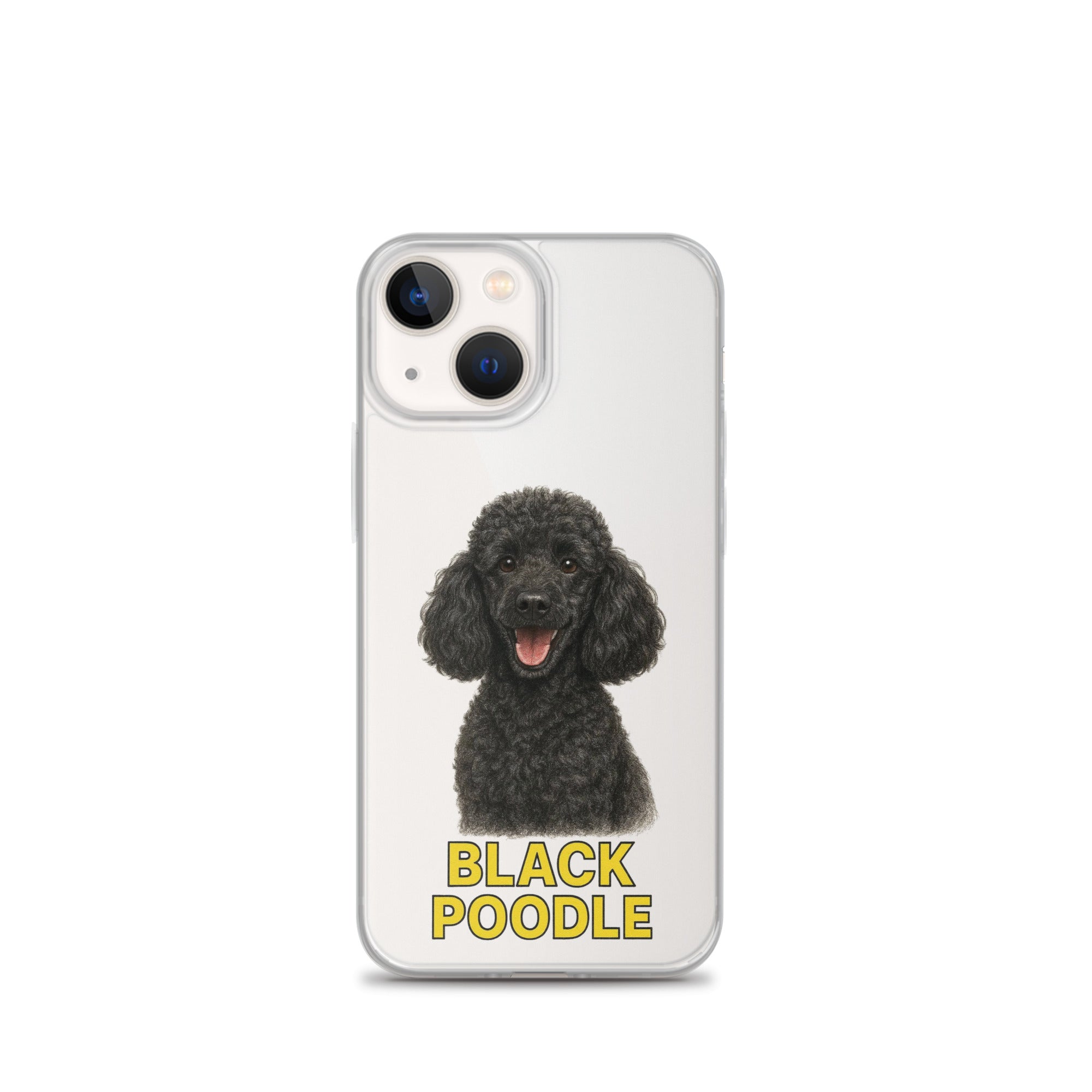 Black Poodle Clear Case for iPhone