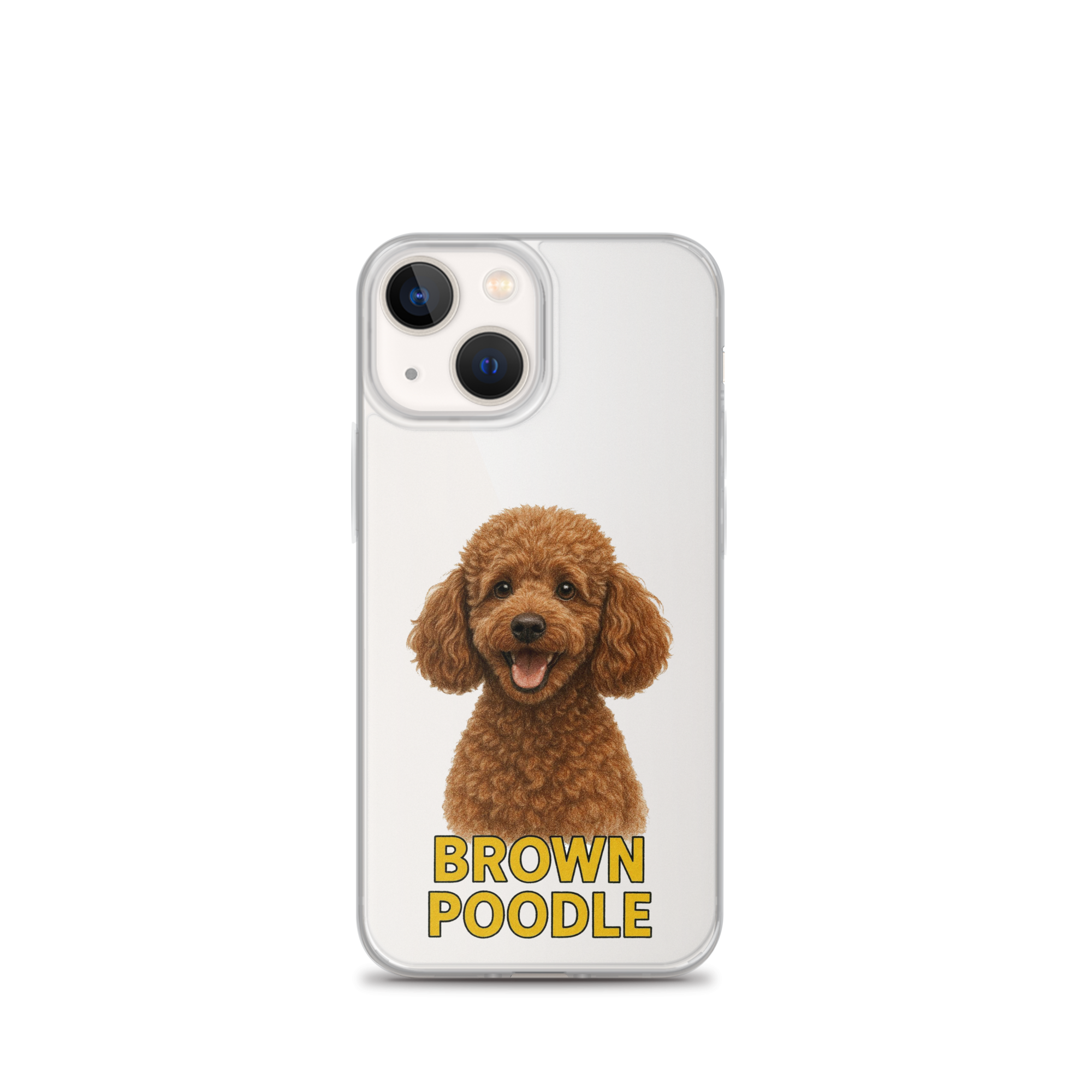 Brown Poodle Clear Case for iPhone