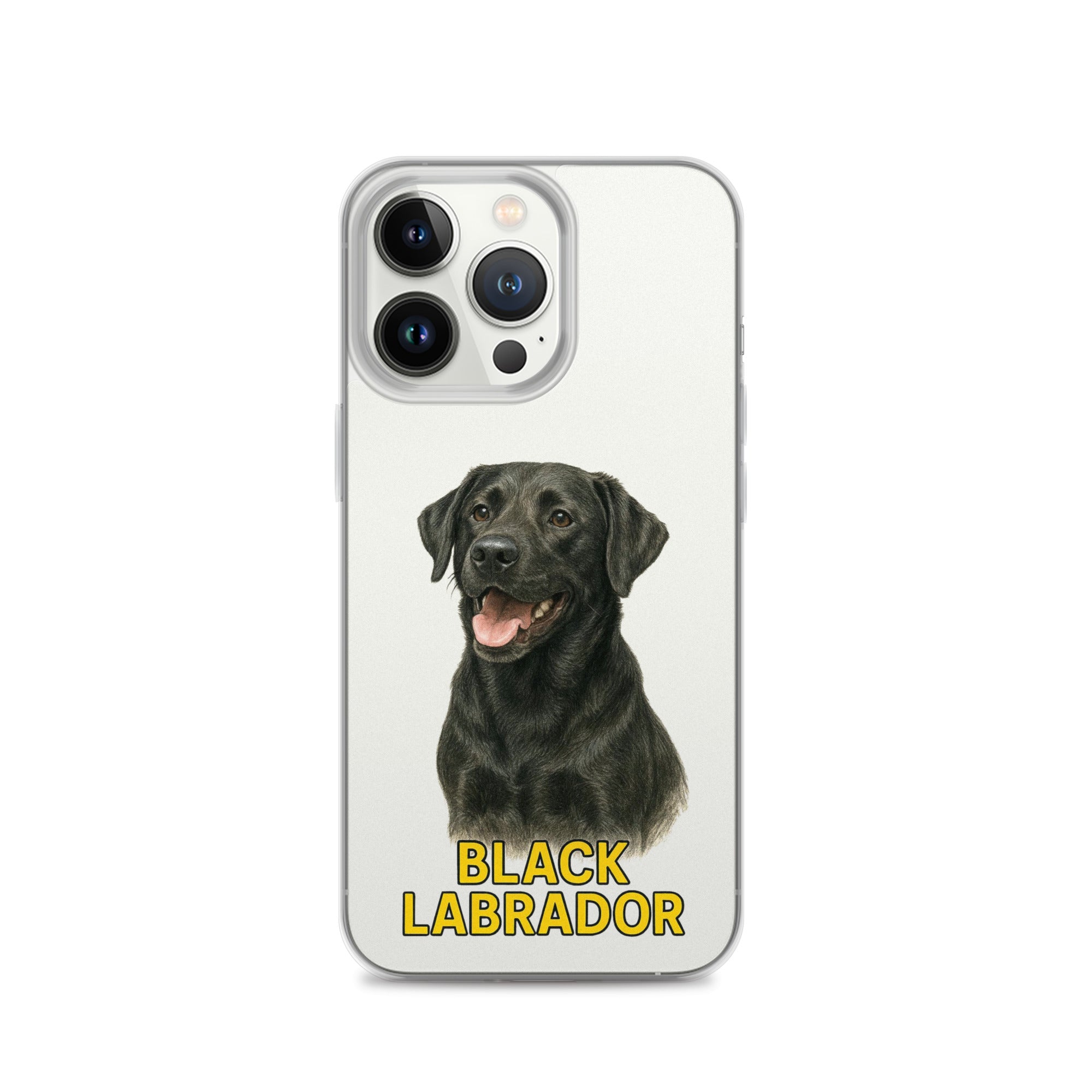 Black Labrador Clear Case for iPhone