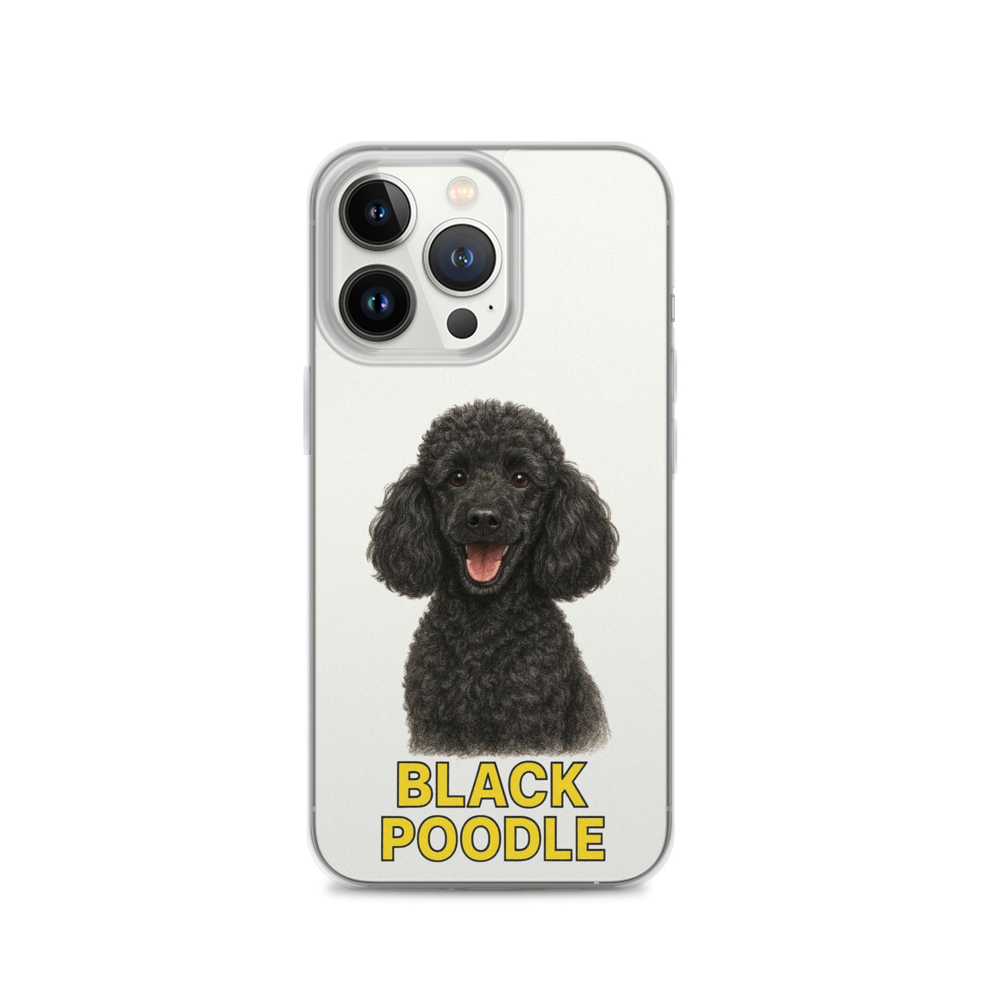 Black Poodle Clear Case for iPhone