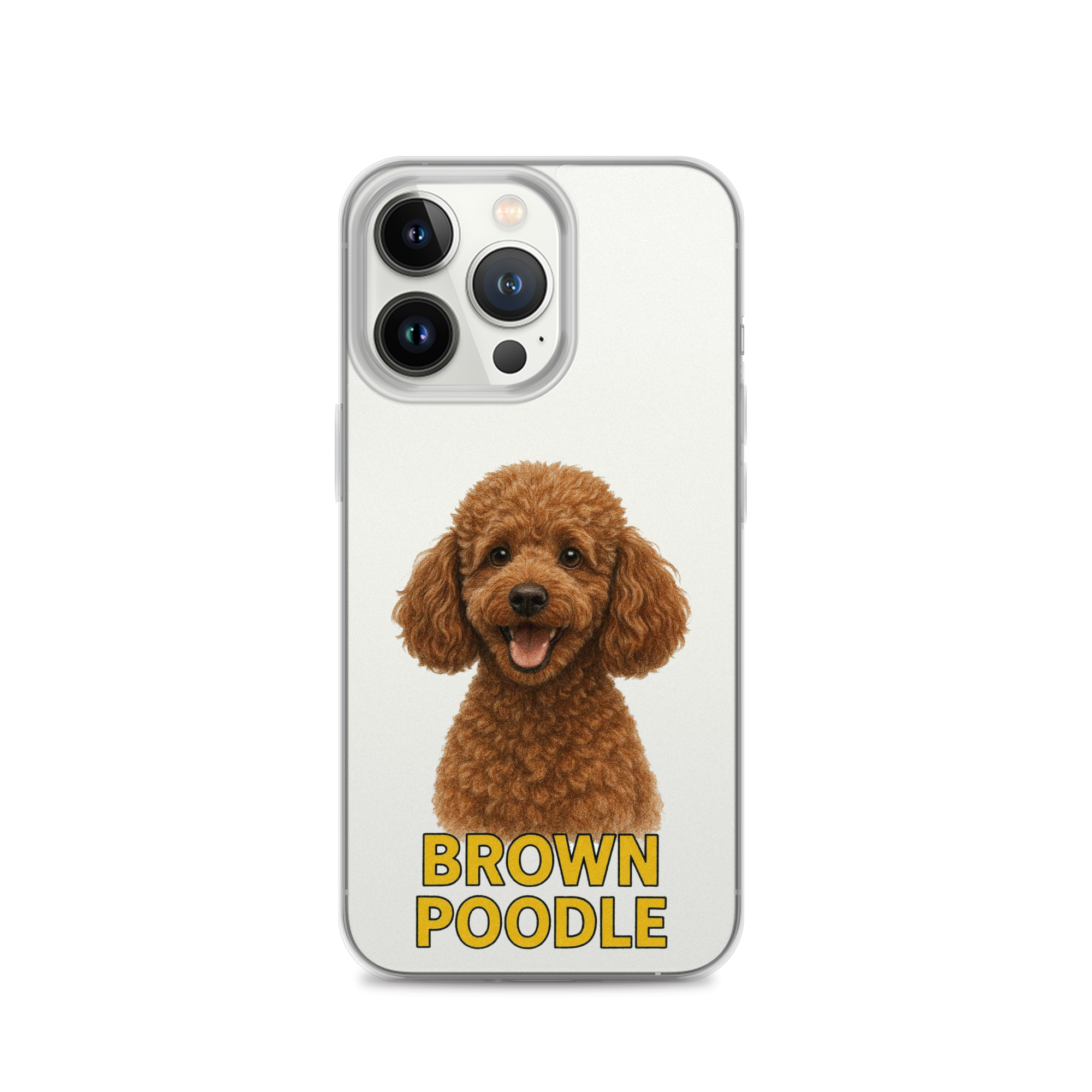 Brown Poodle Clear Case for iPhone