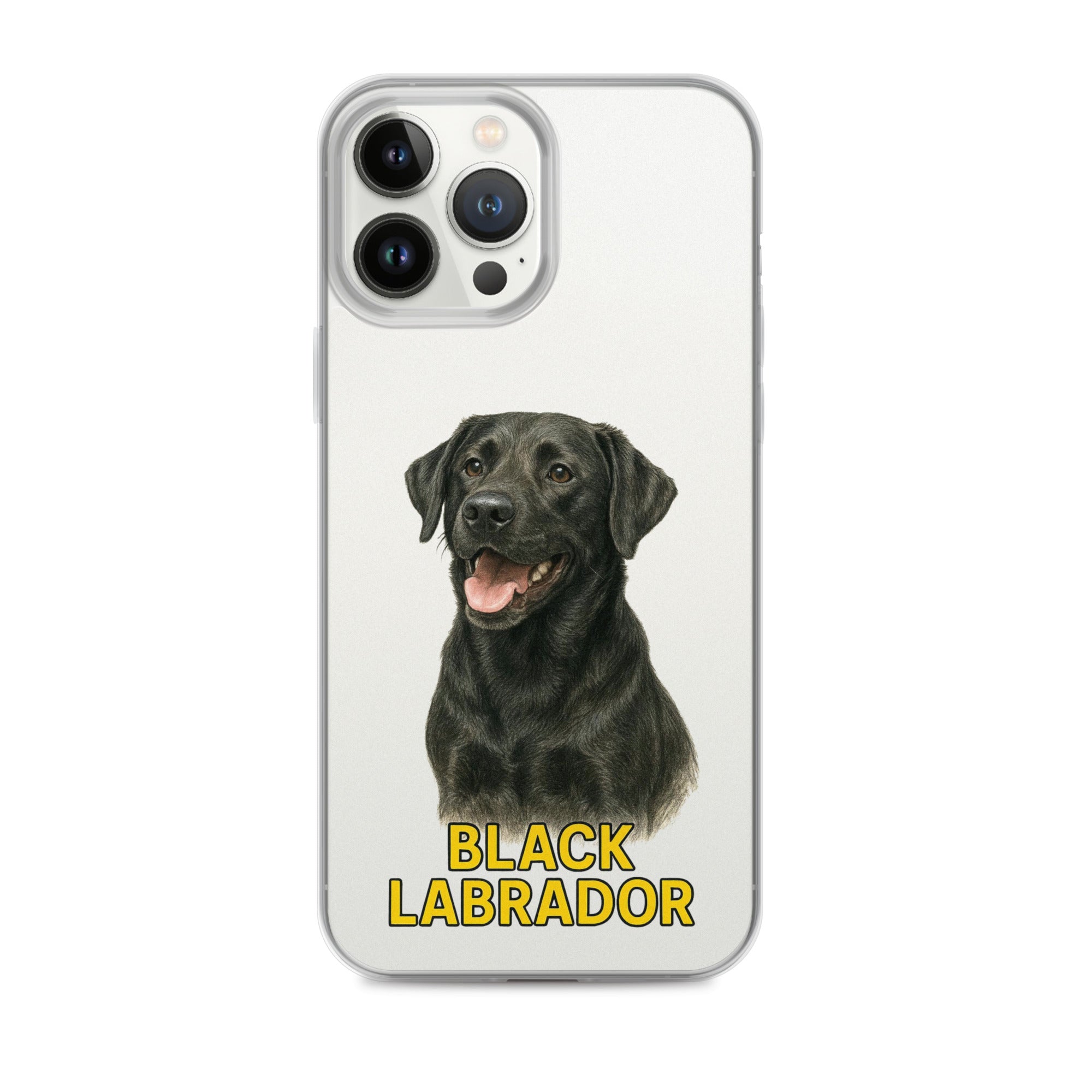 Black Labrador Clear Case for iPhone