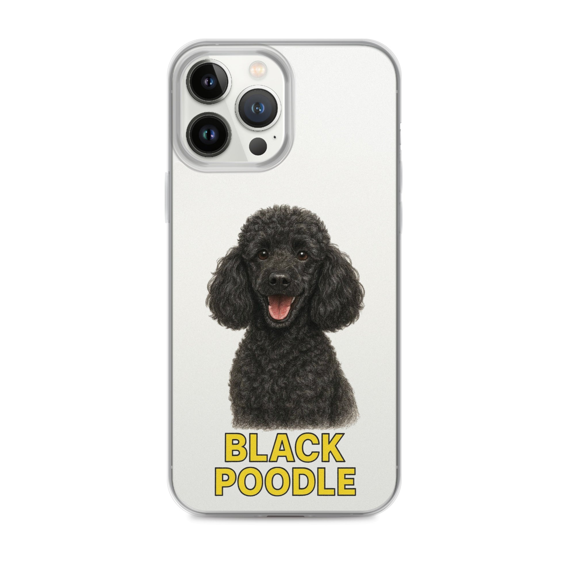 Black Poodle Clear Case for iPhone