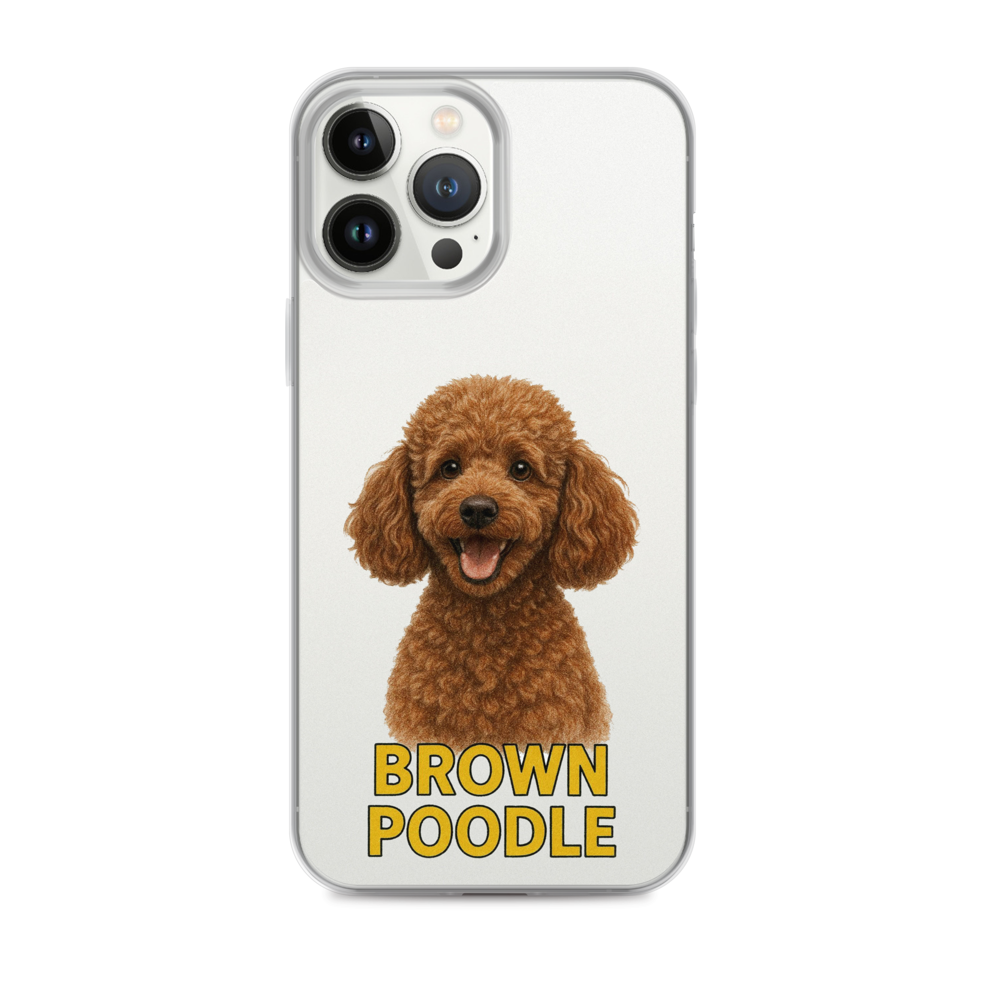 Brown Poodle Clear Case for iPhone