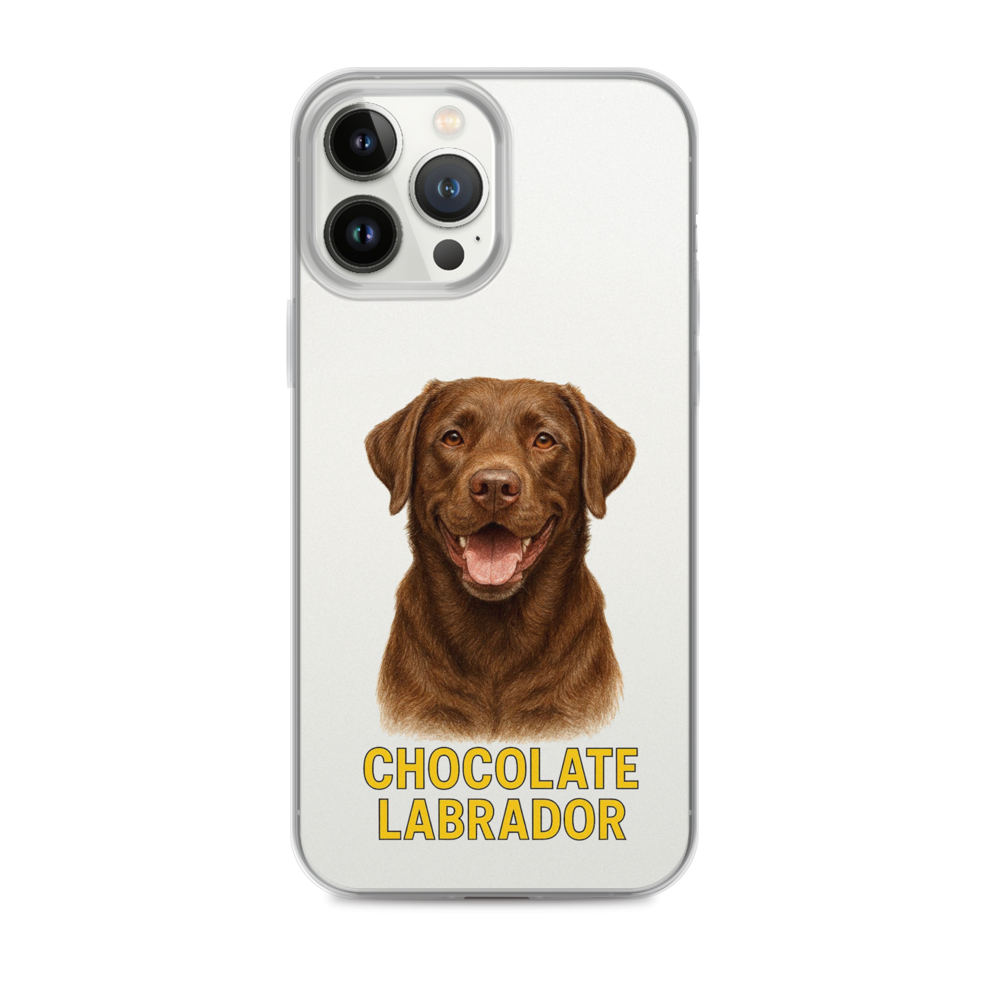 Chocolate Labrador Clear Case for iPhone