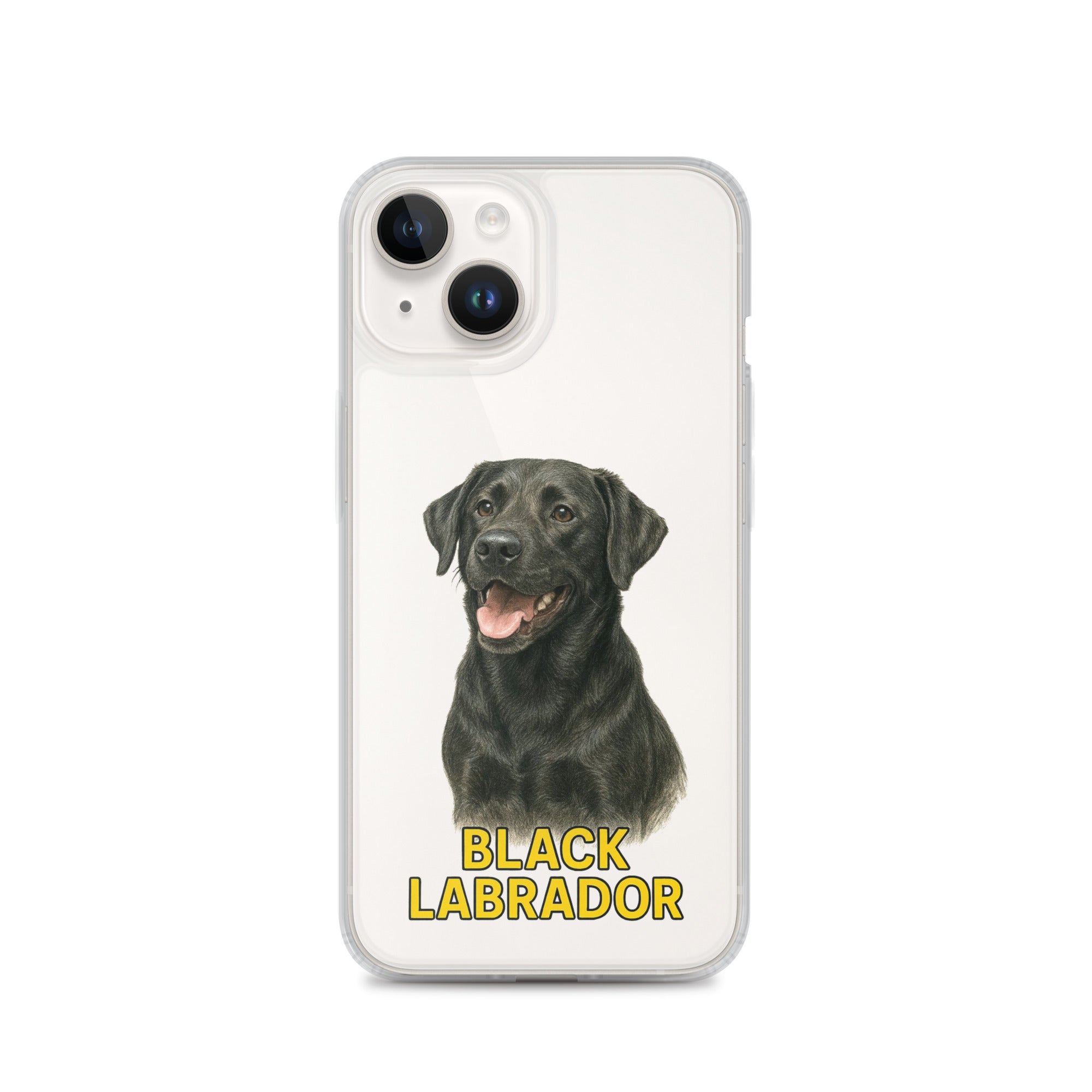 Black Labrador Clear Case for iPhone