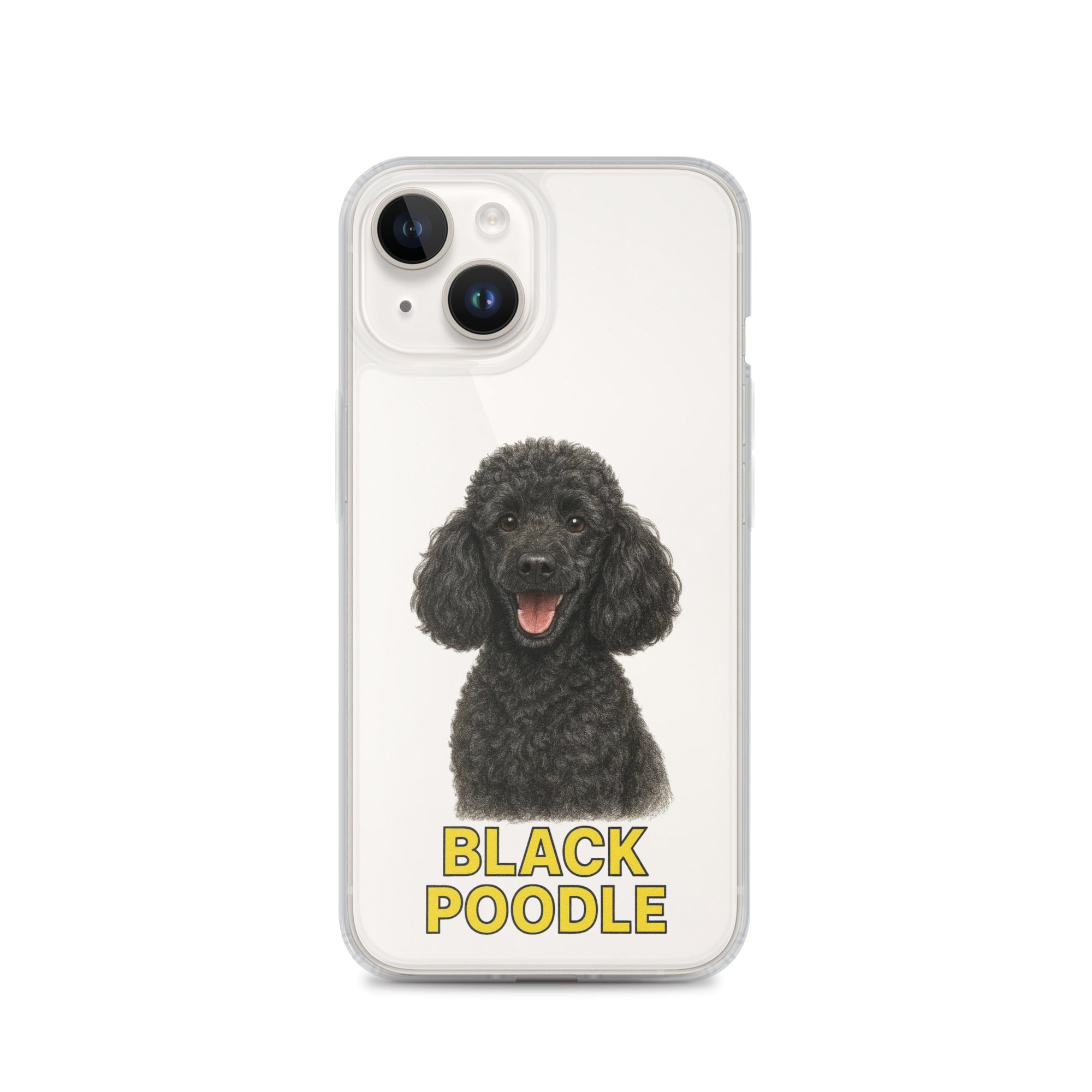 Black Poodle Clear Case for iPhone
