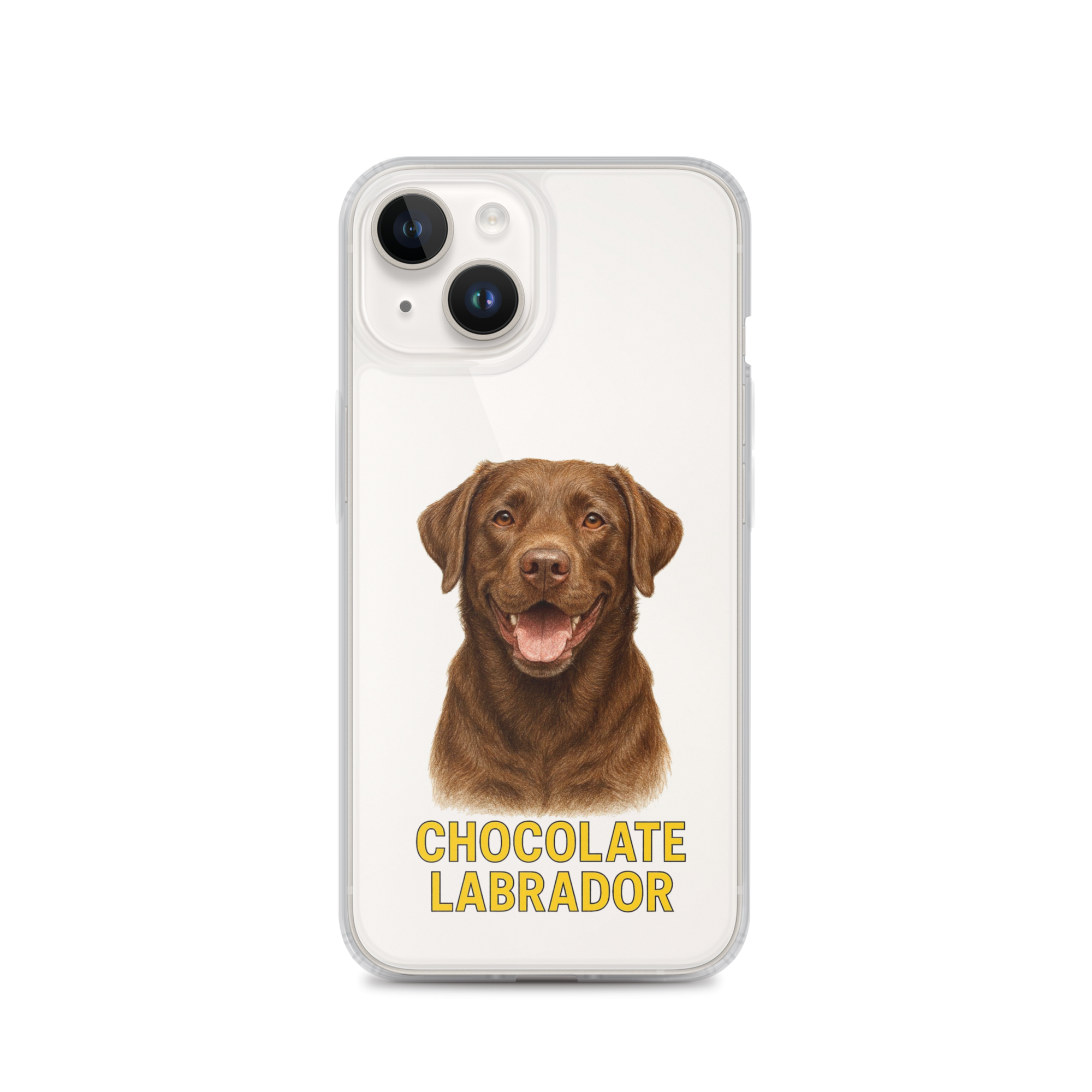Chocolate Labrador Clear Case for iPhone