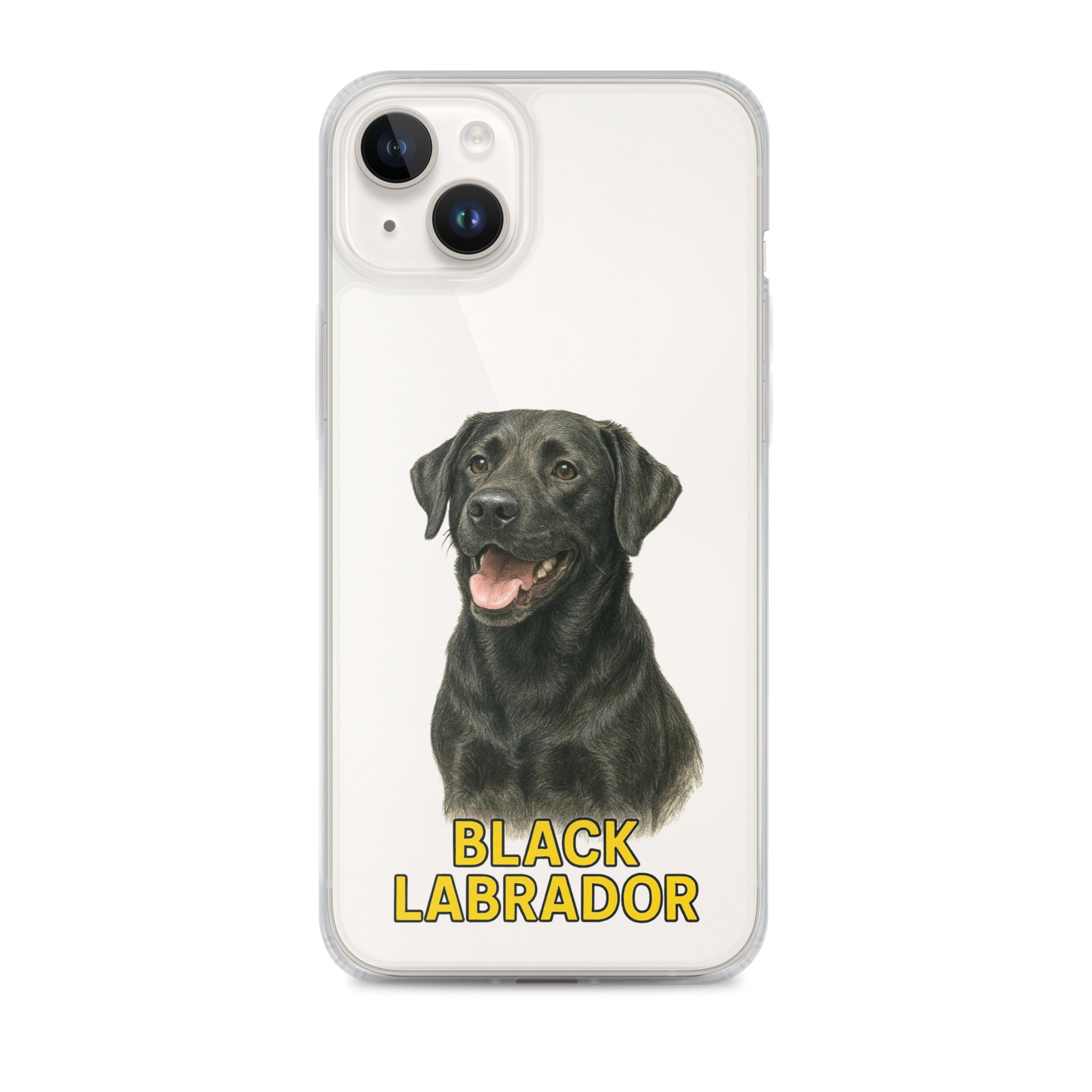 Black Labrador Clear Case for iPhone