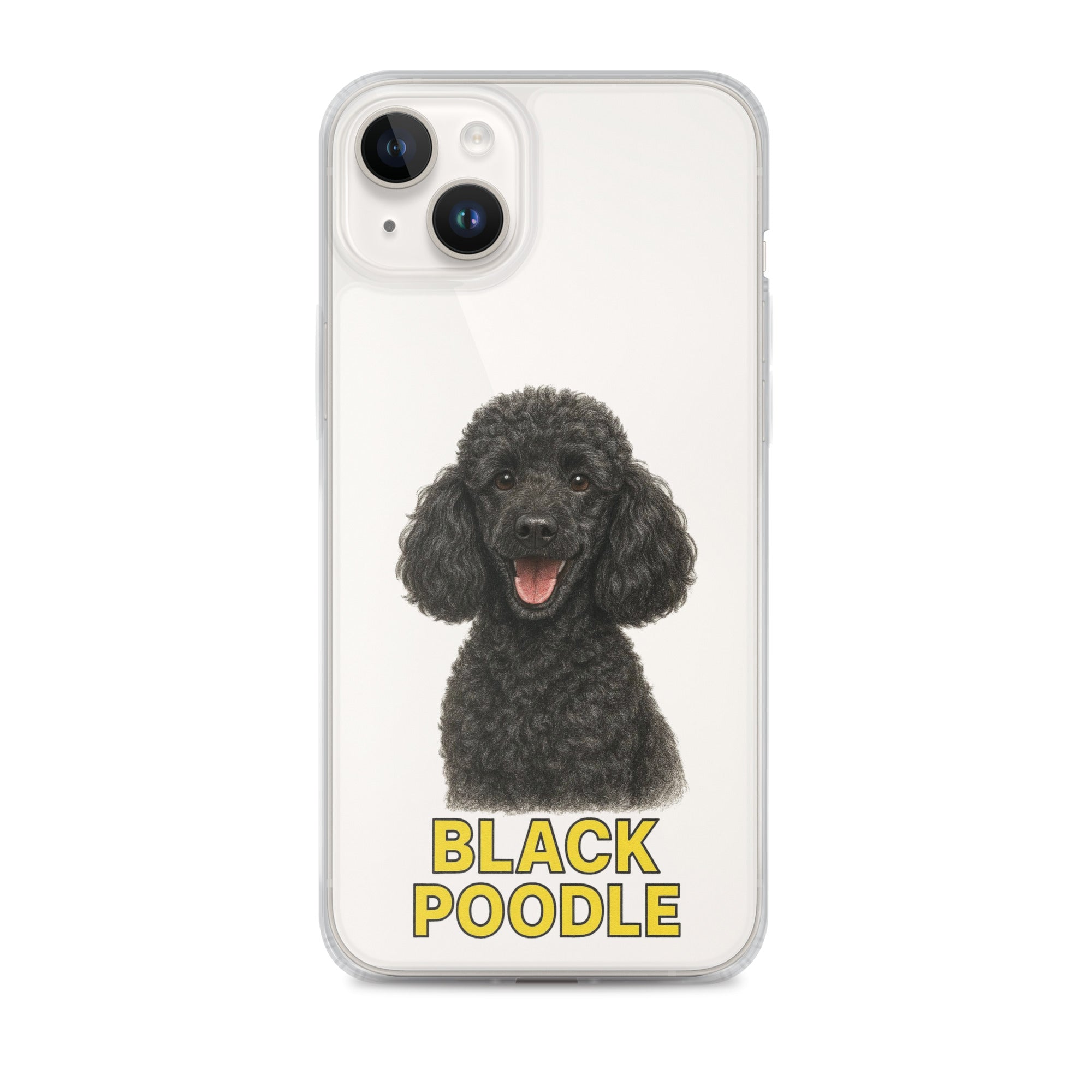 Black Poodle Clear Case for iPhone