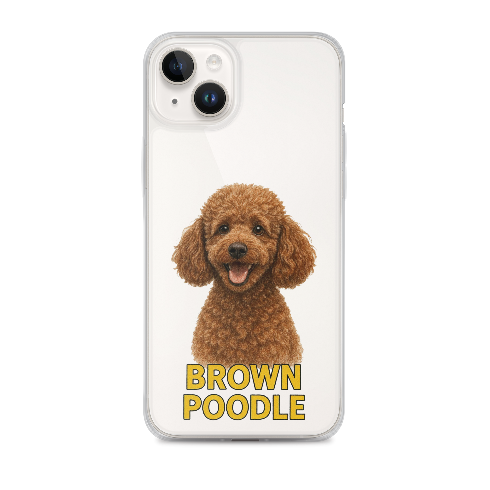 Brown Poodle Clear Case for iPhone