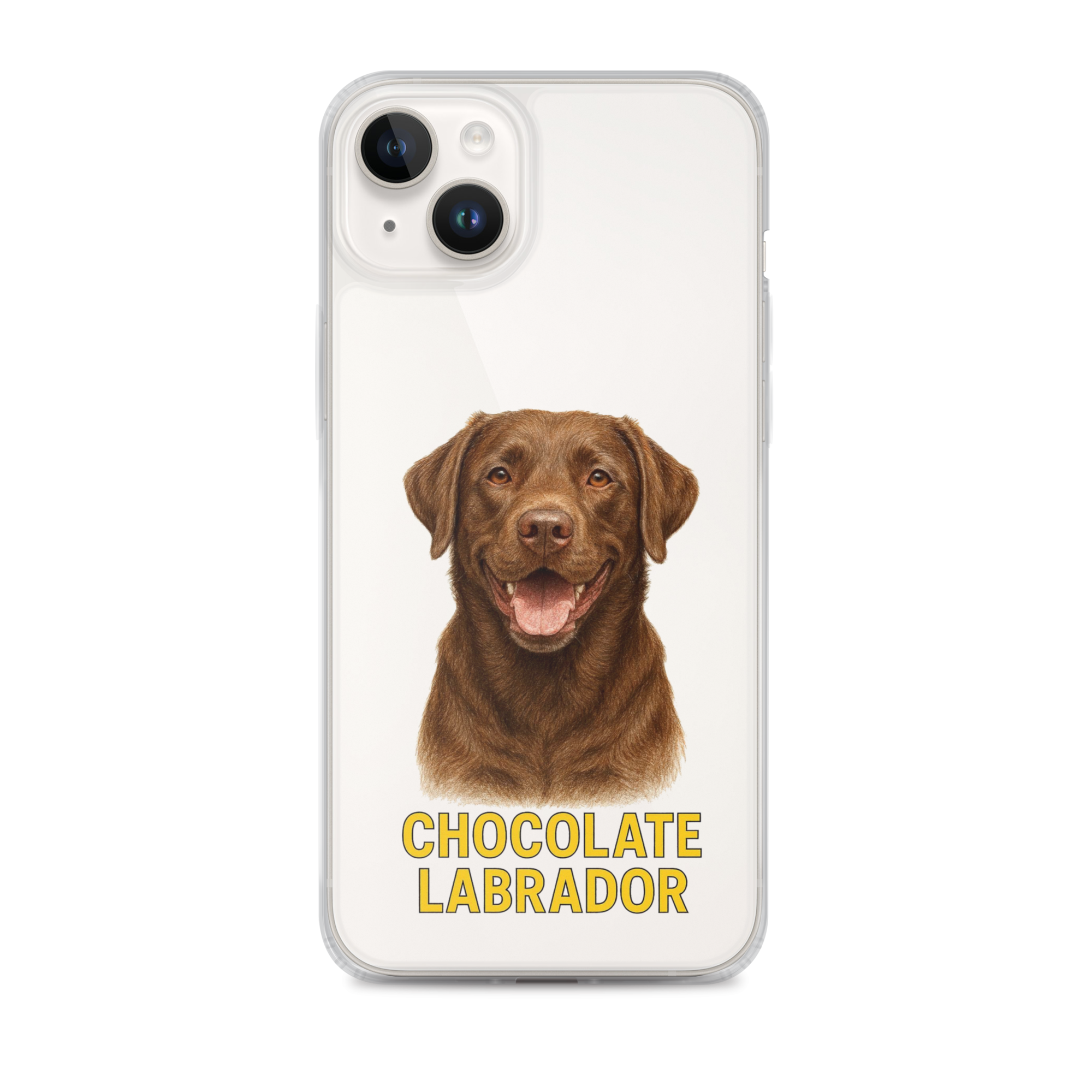 Chocolate Labrador Clear Case for iPhone