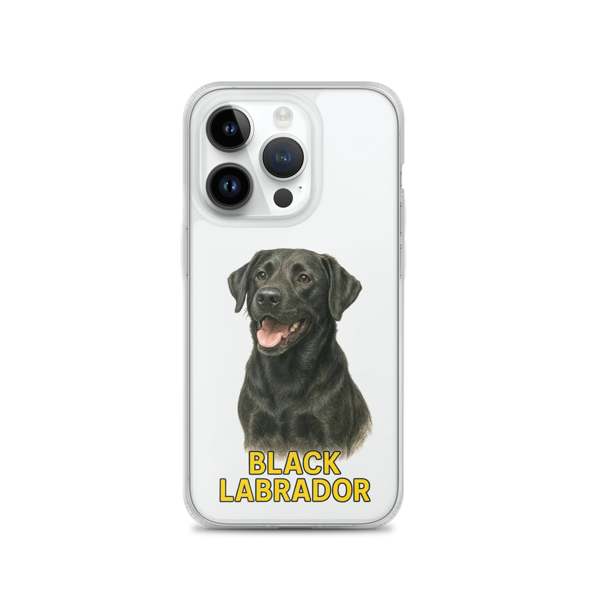 Black Labrador Clear Case for iPhone