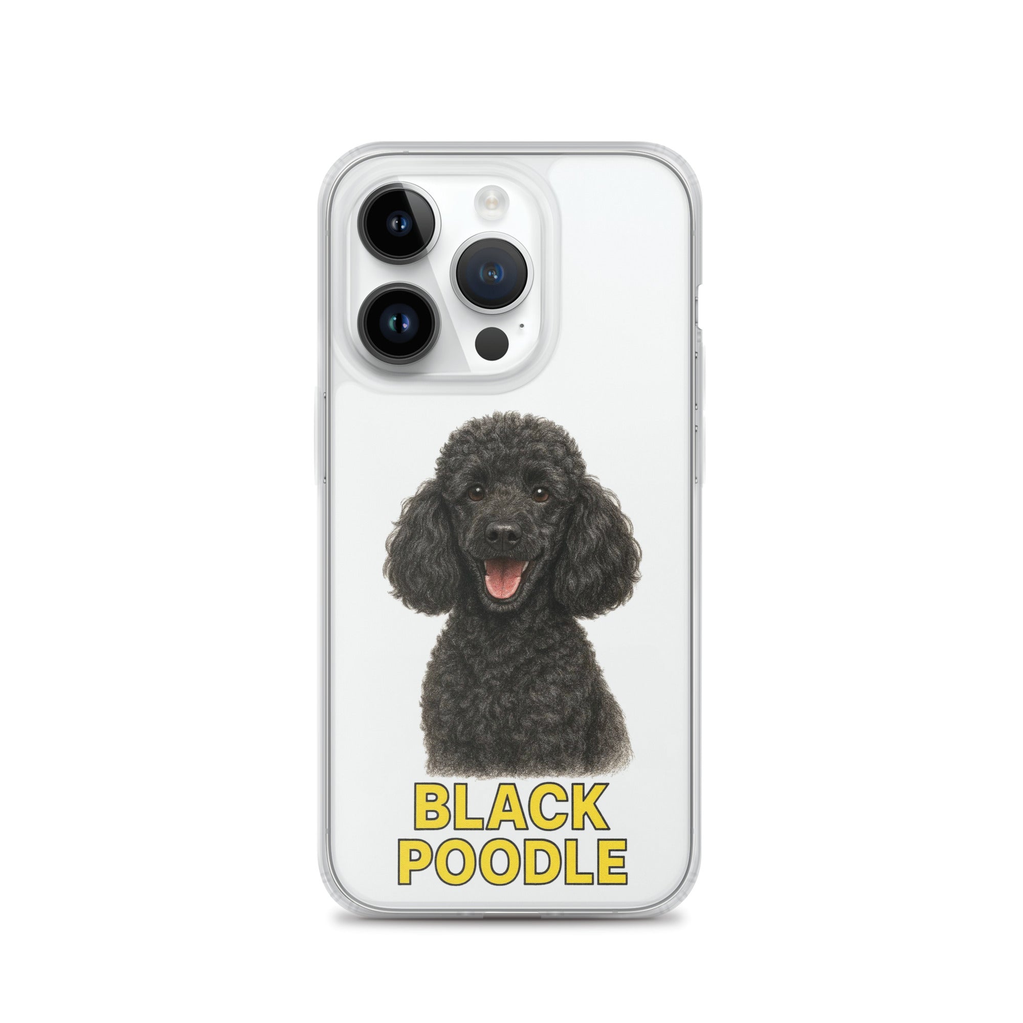 Black Poodle Clear Case for iPhone