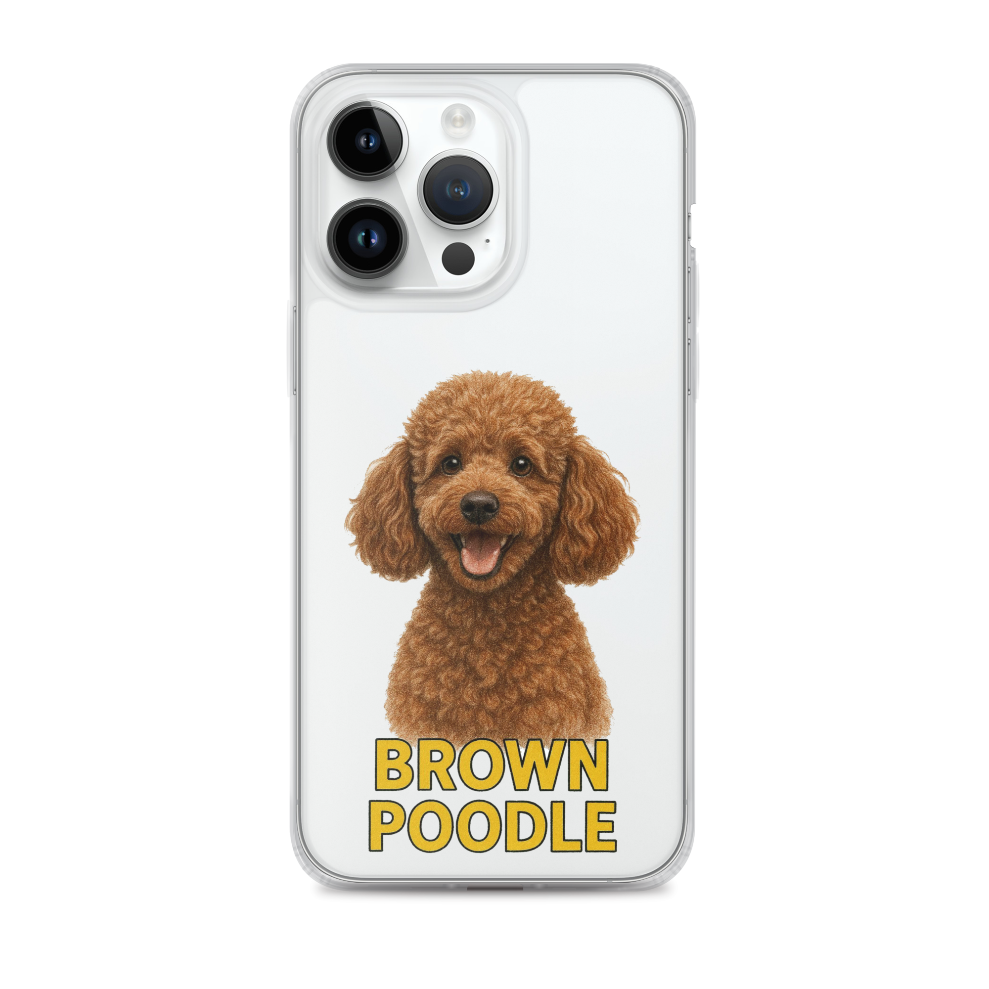 Brown Poodle Clear Case for iPhone