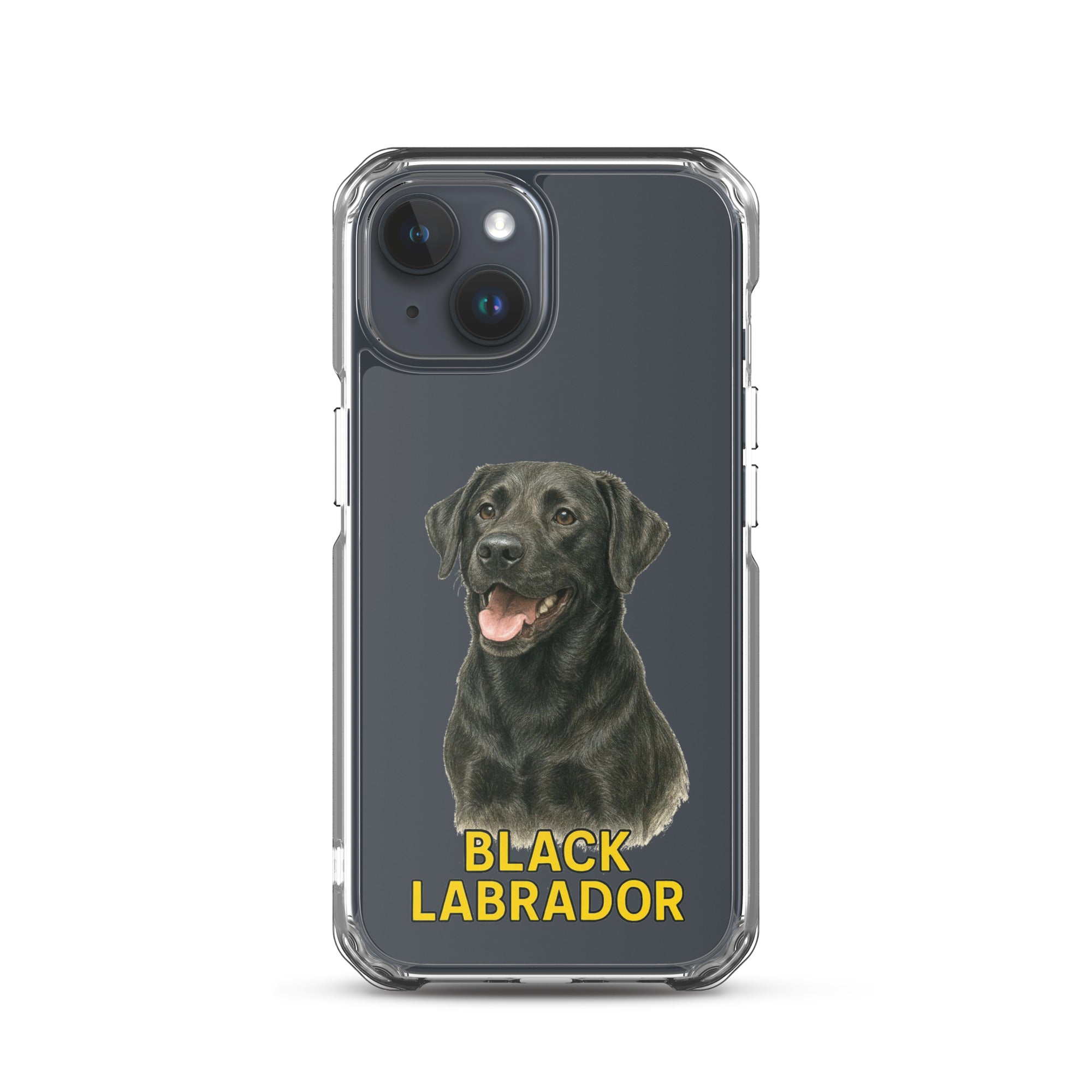 Black Labrador Clear Case for iPhone