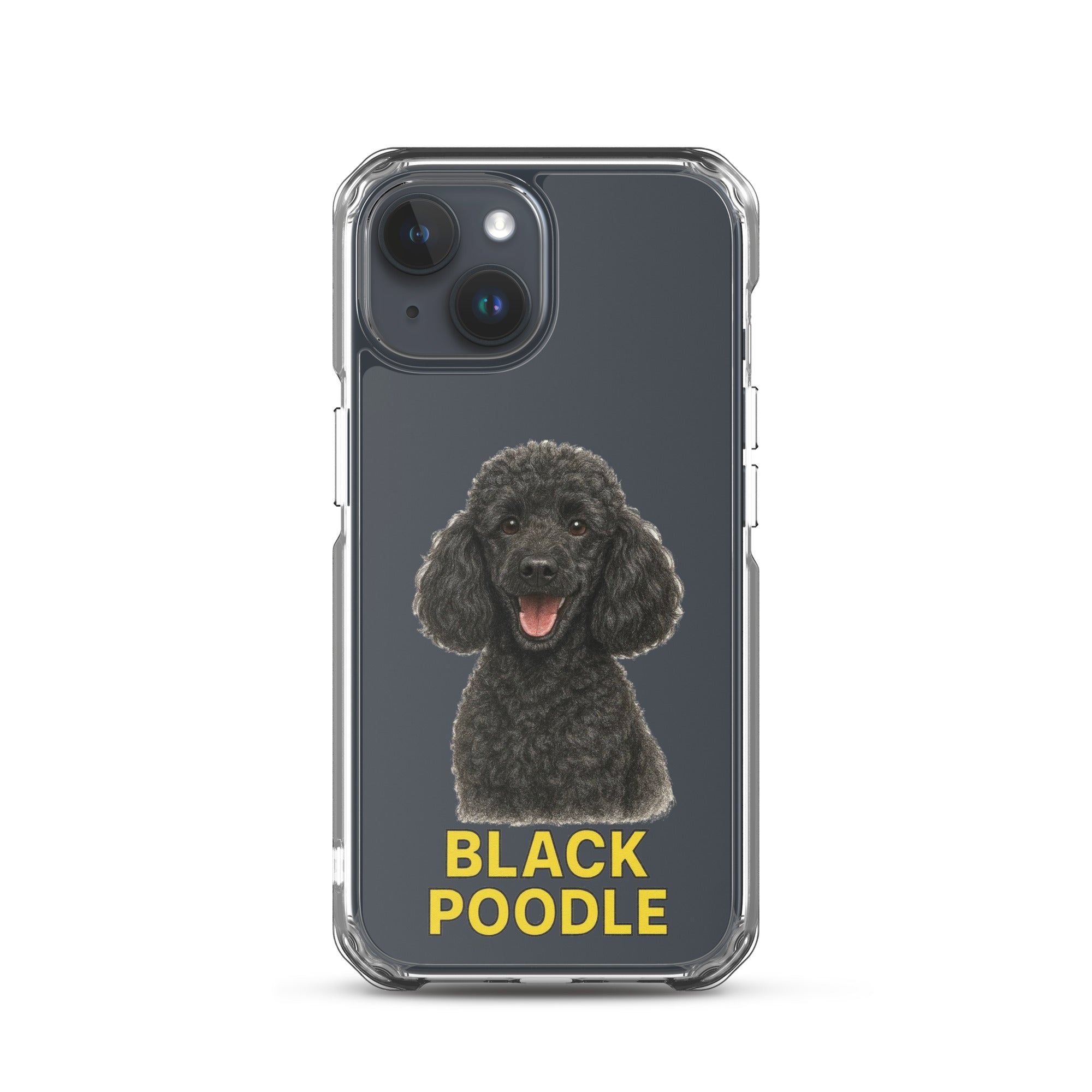Black Poodle Clear Case for iPhone