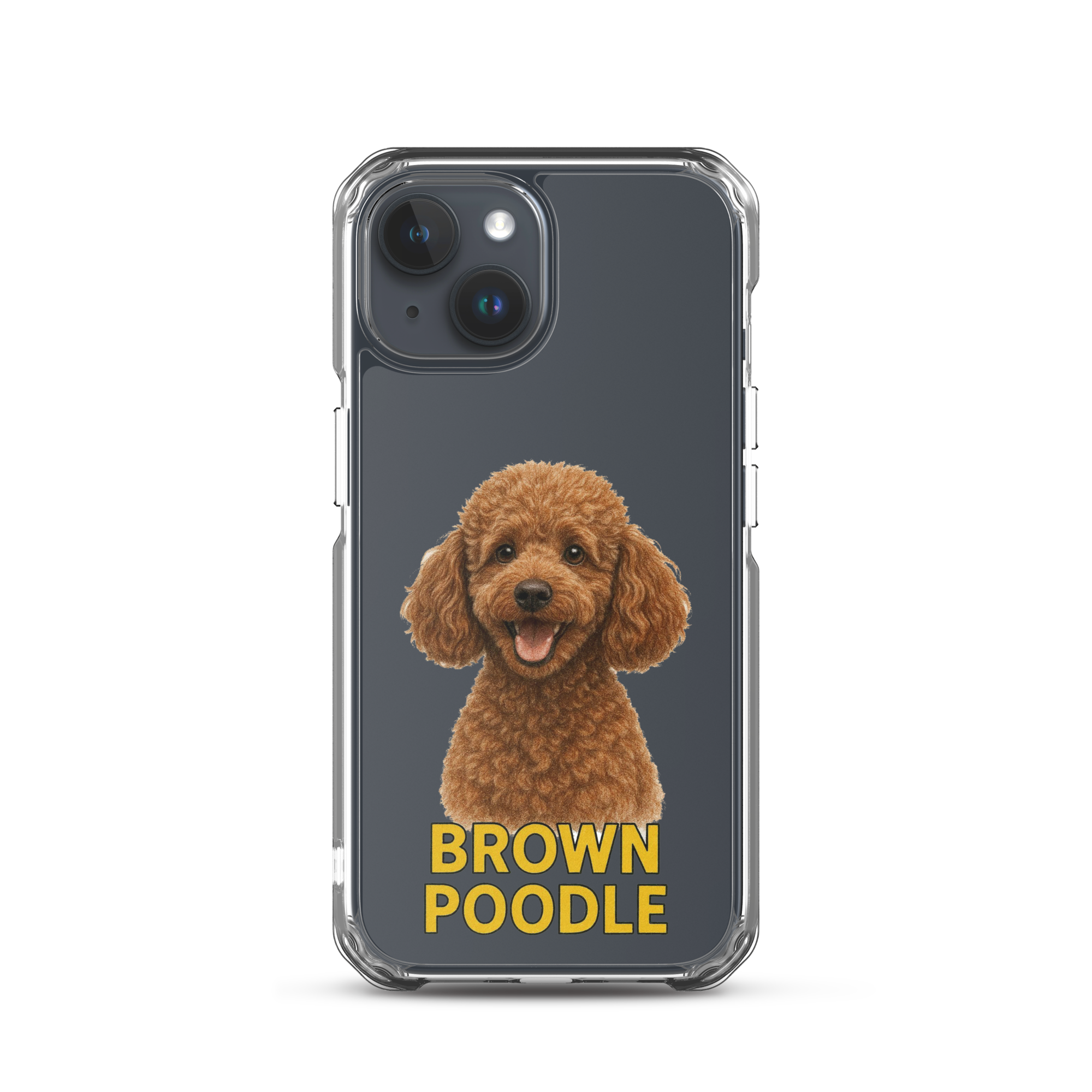 Brown Poodle Clear Case for iPhone
