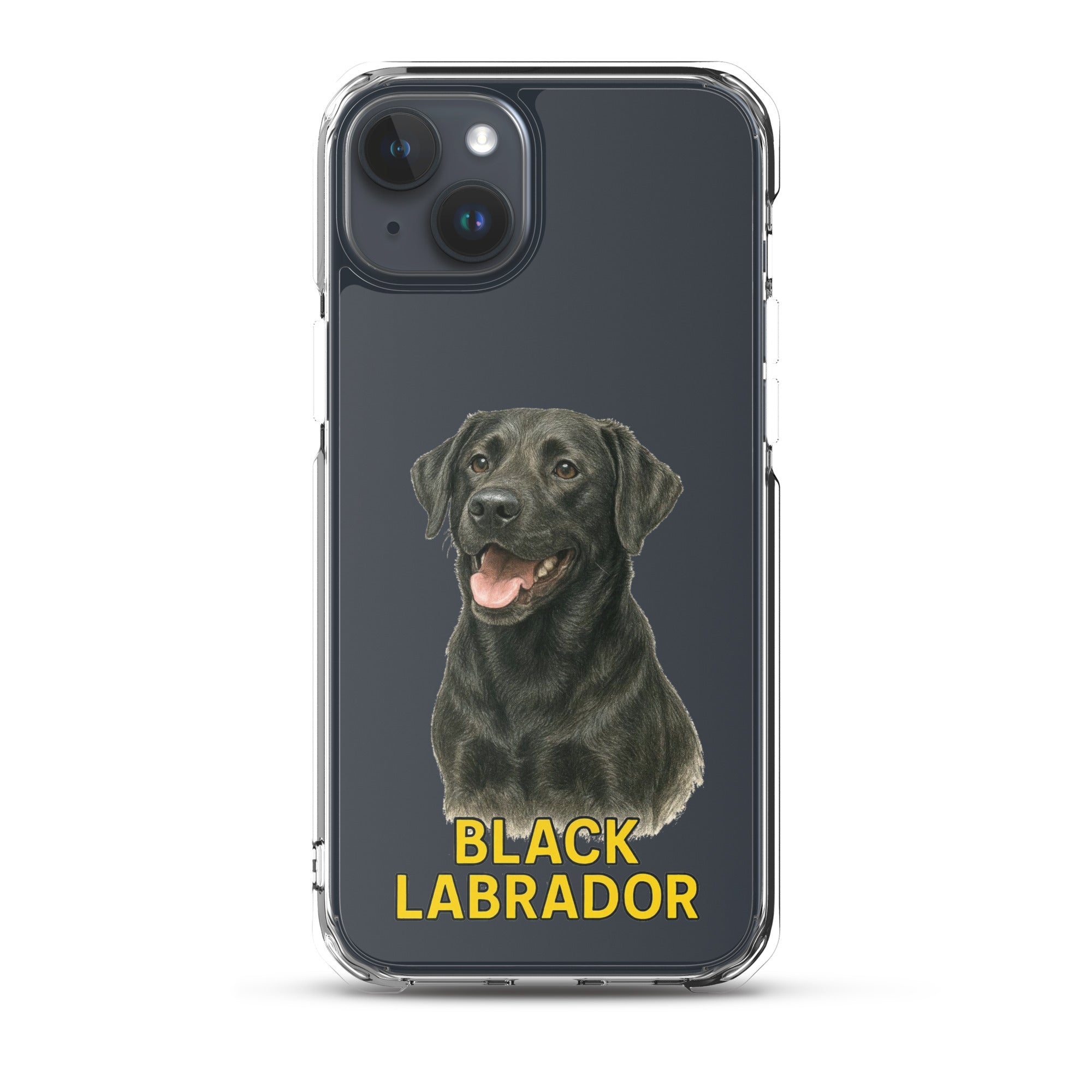 Black Labrador Clear Case for iPhone
