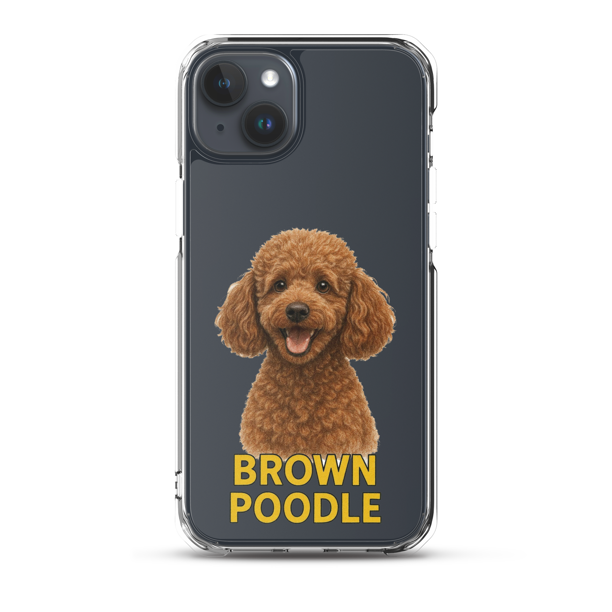 Brown Poodle Clear Case for iPhone