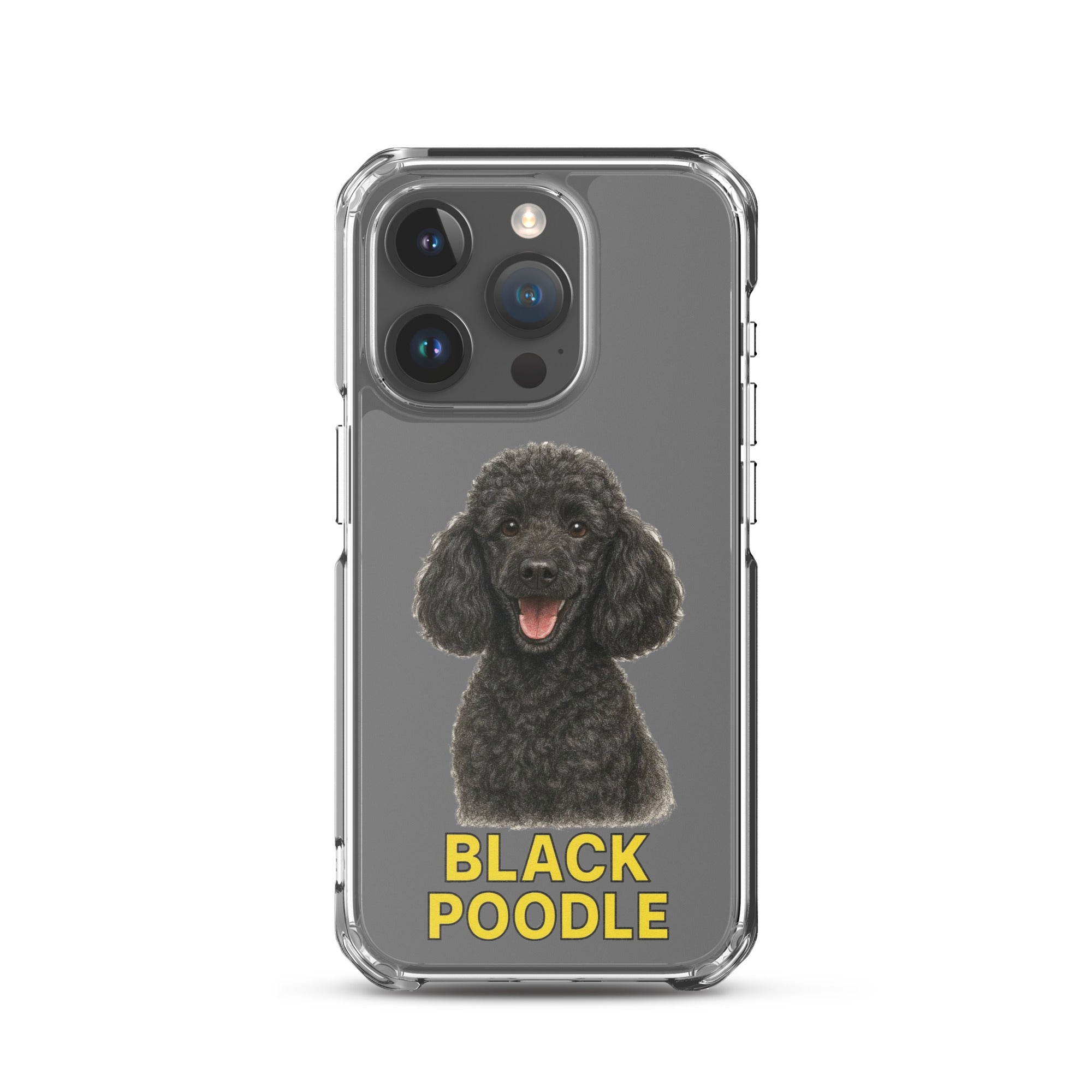 Black Poodle Clear Case for iPhone