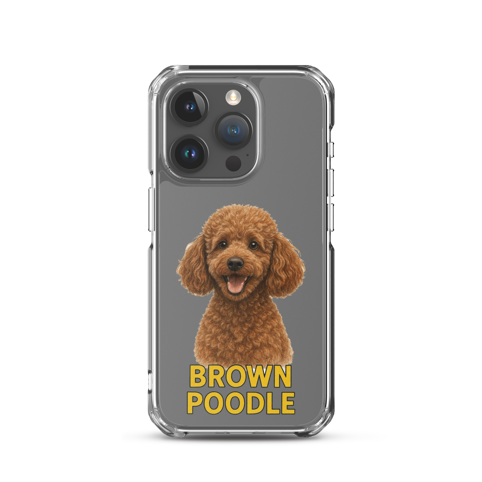 Brown Poodle Clear Case for iPhone