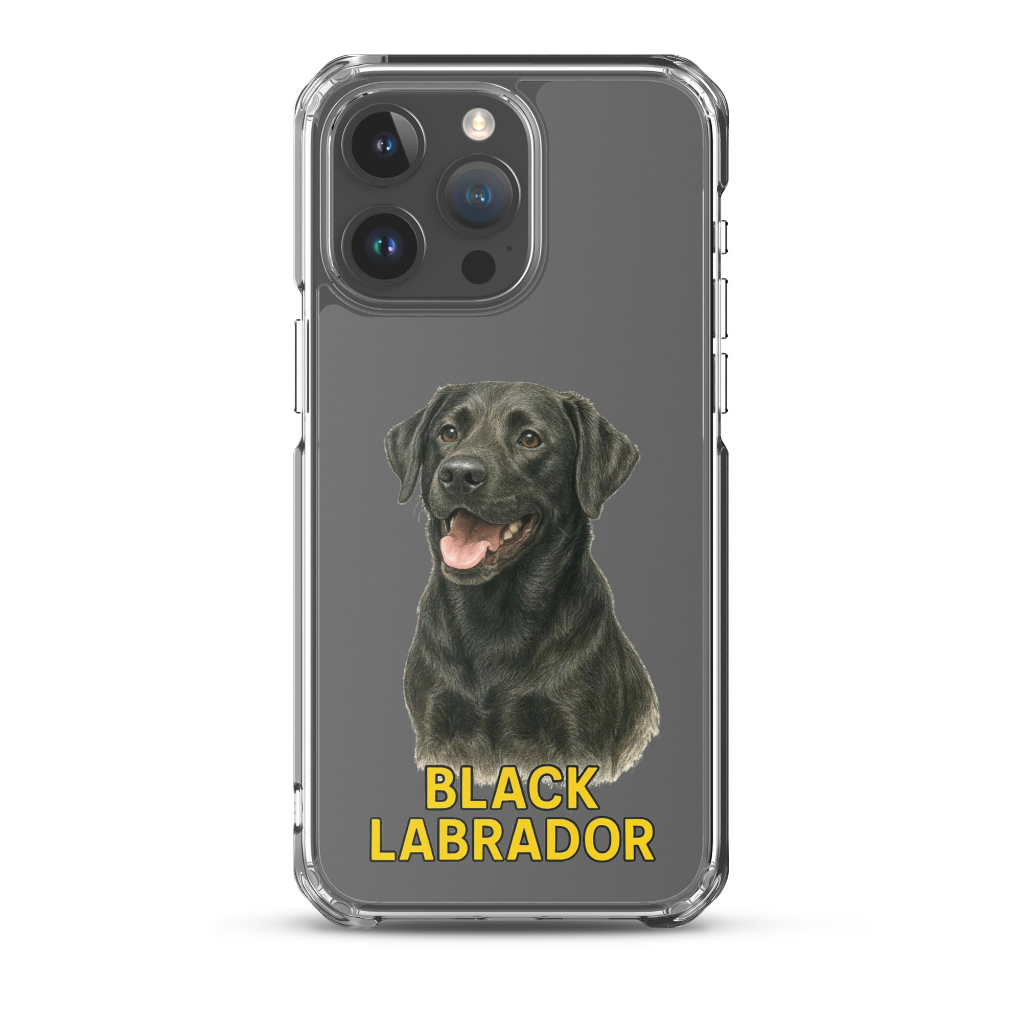 Black Labrador Clear Case for iPhone