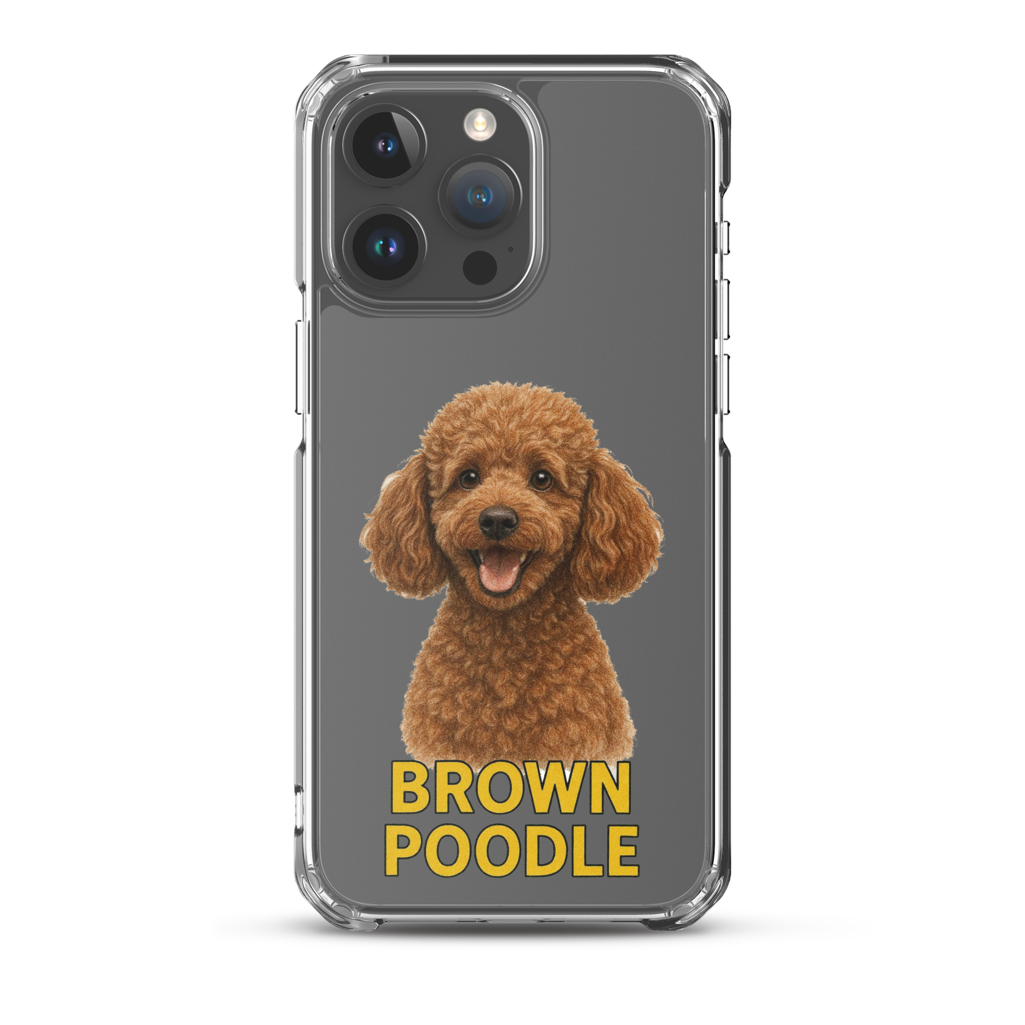 Brown Poodle Clear Case for iPhone
