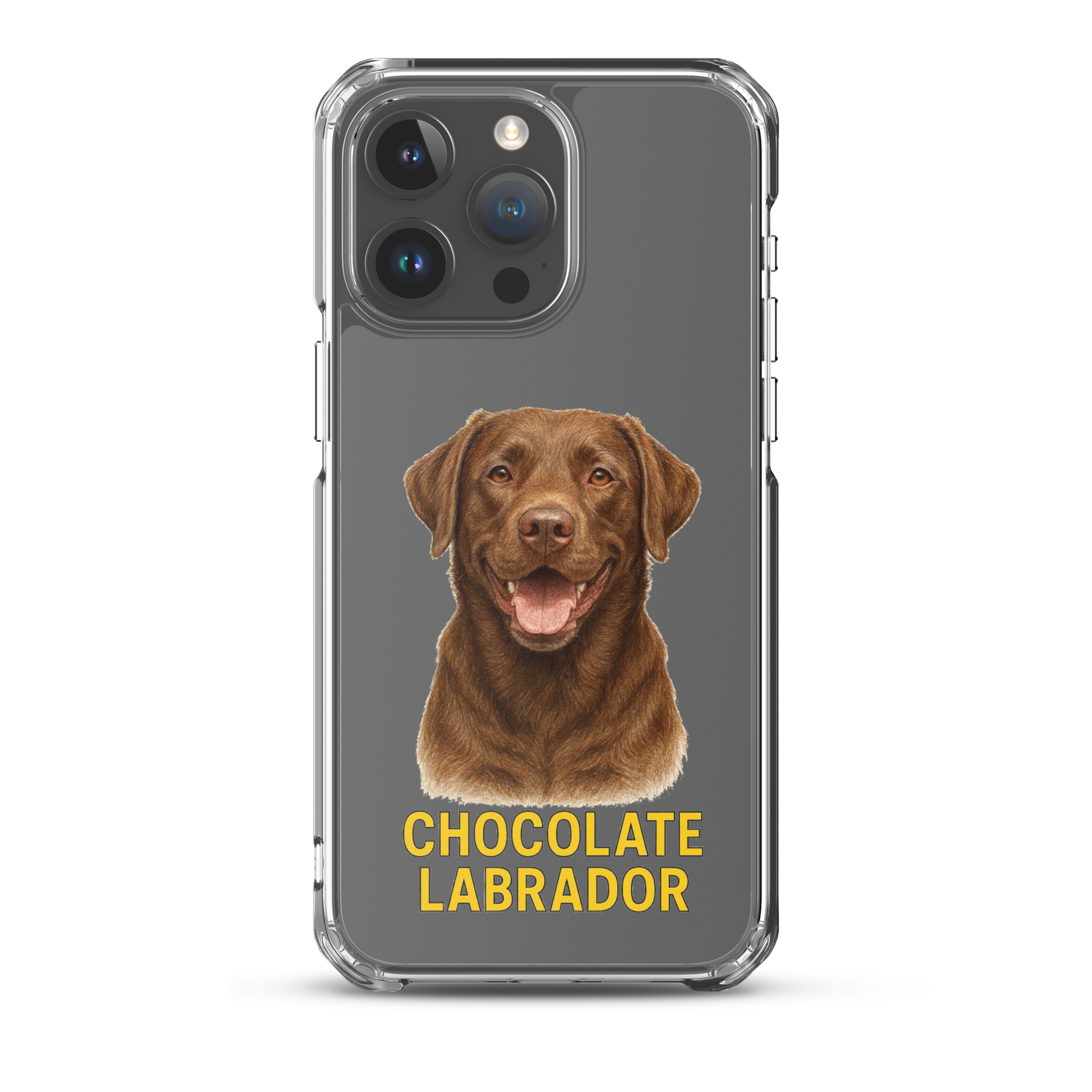 Chocolate Labrador Clear Case for iPhone