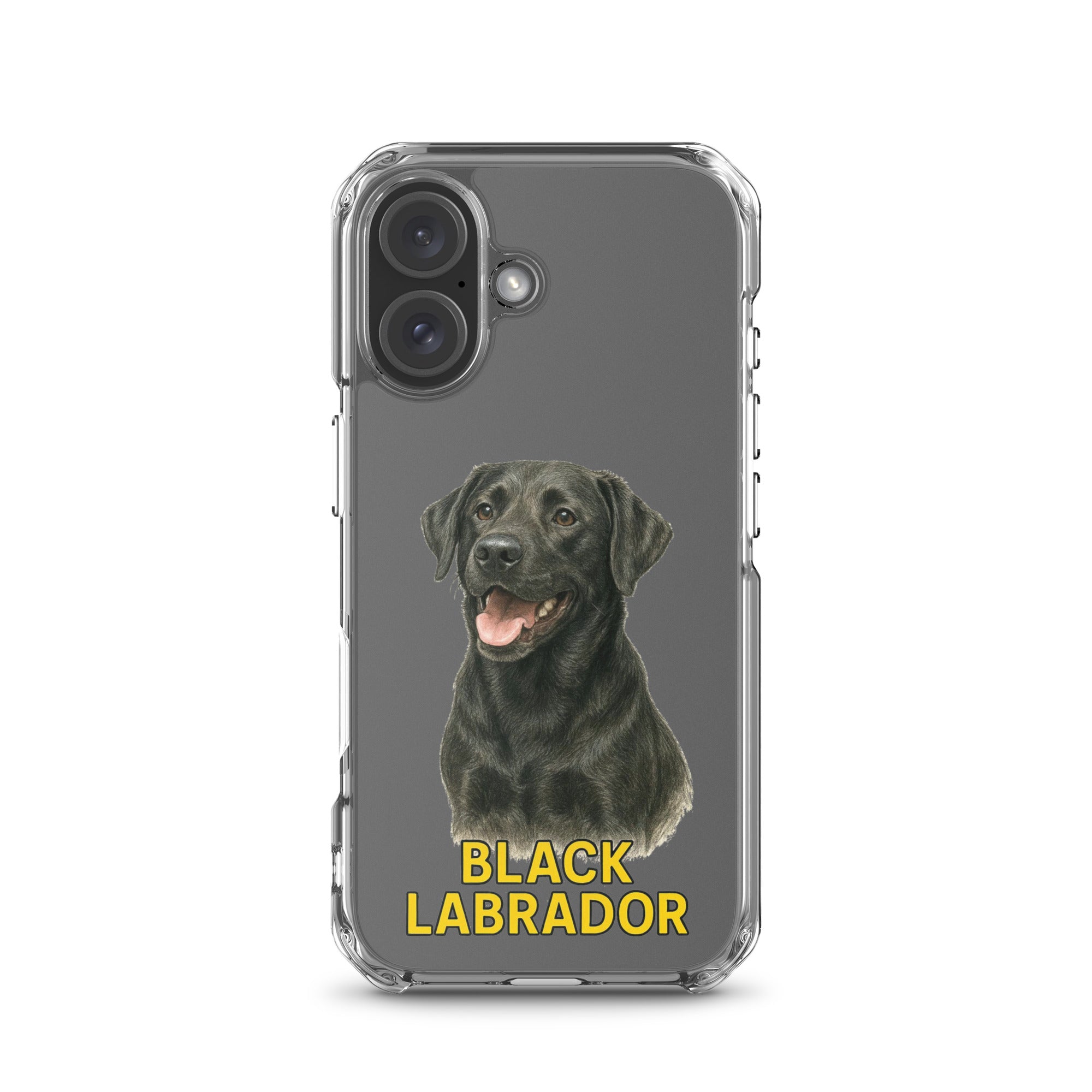Black Labrador Clear Case for iPhone