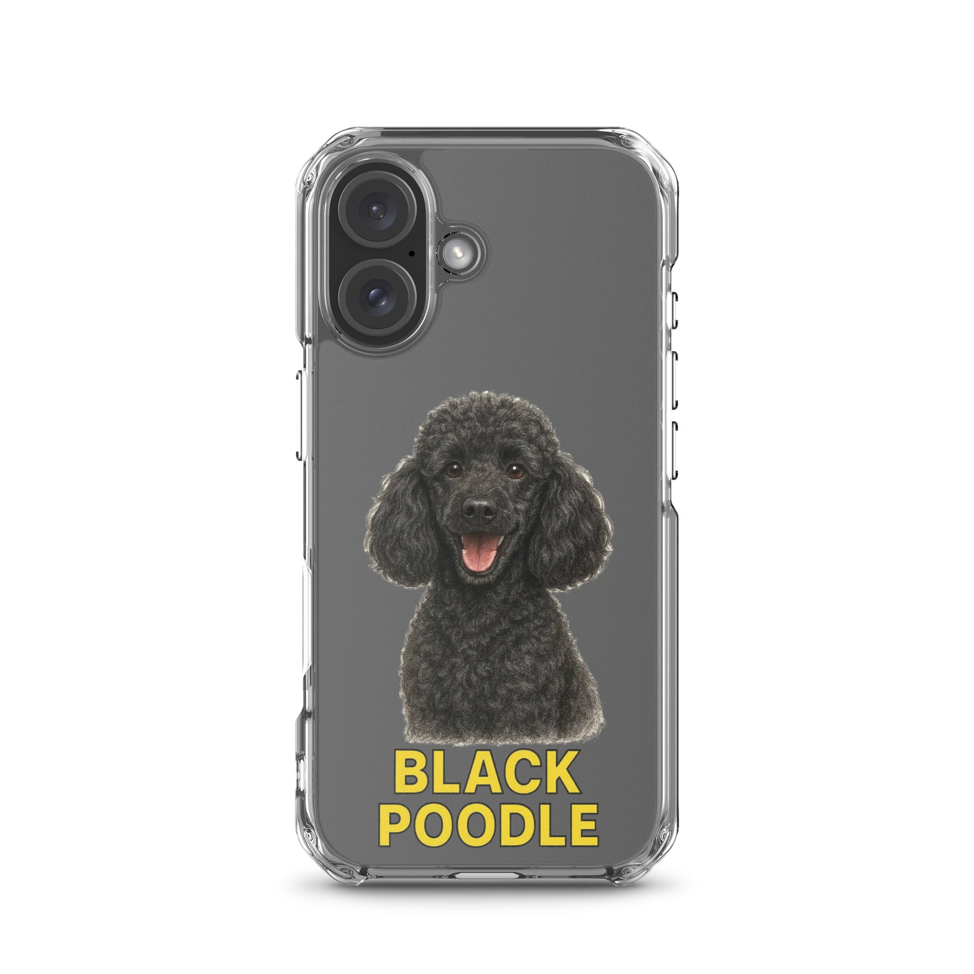 Black Poodle Clear Case for iPhone