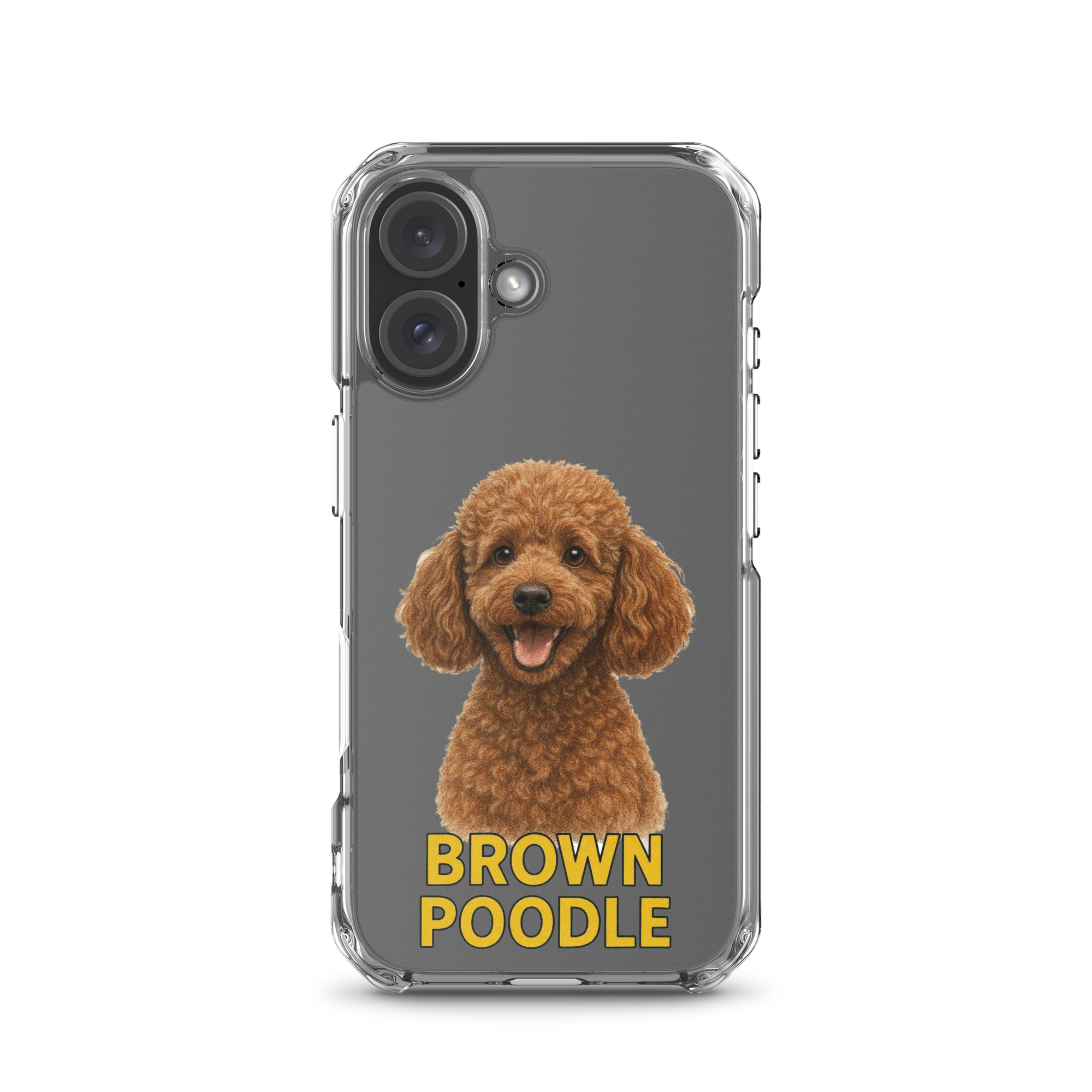 Brown Poodle Clear Case for iPhone